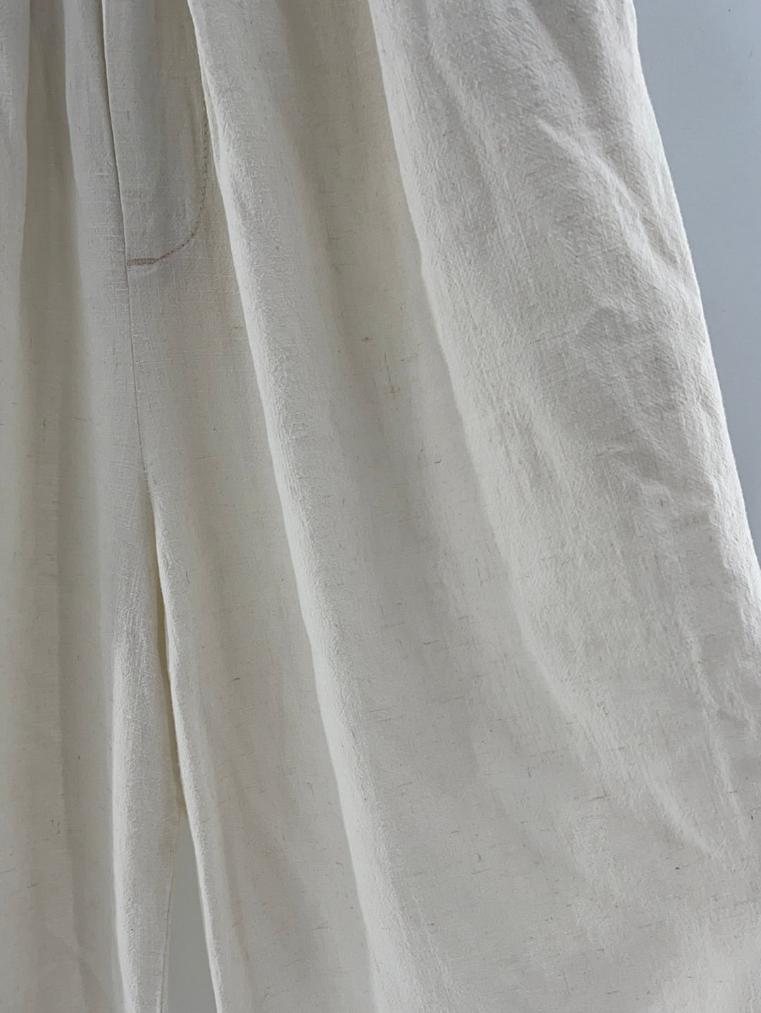 Free People White Linen Trousers (Size XS)
