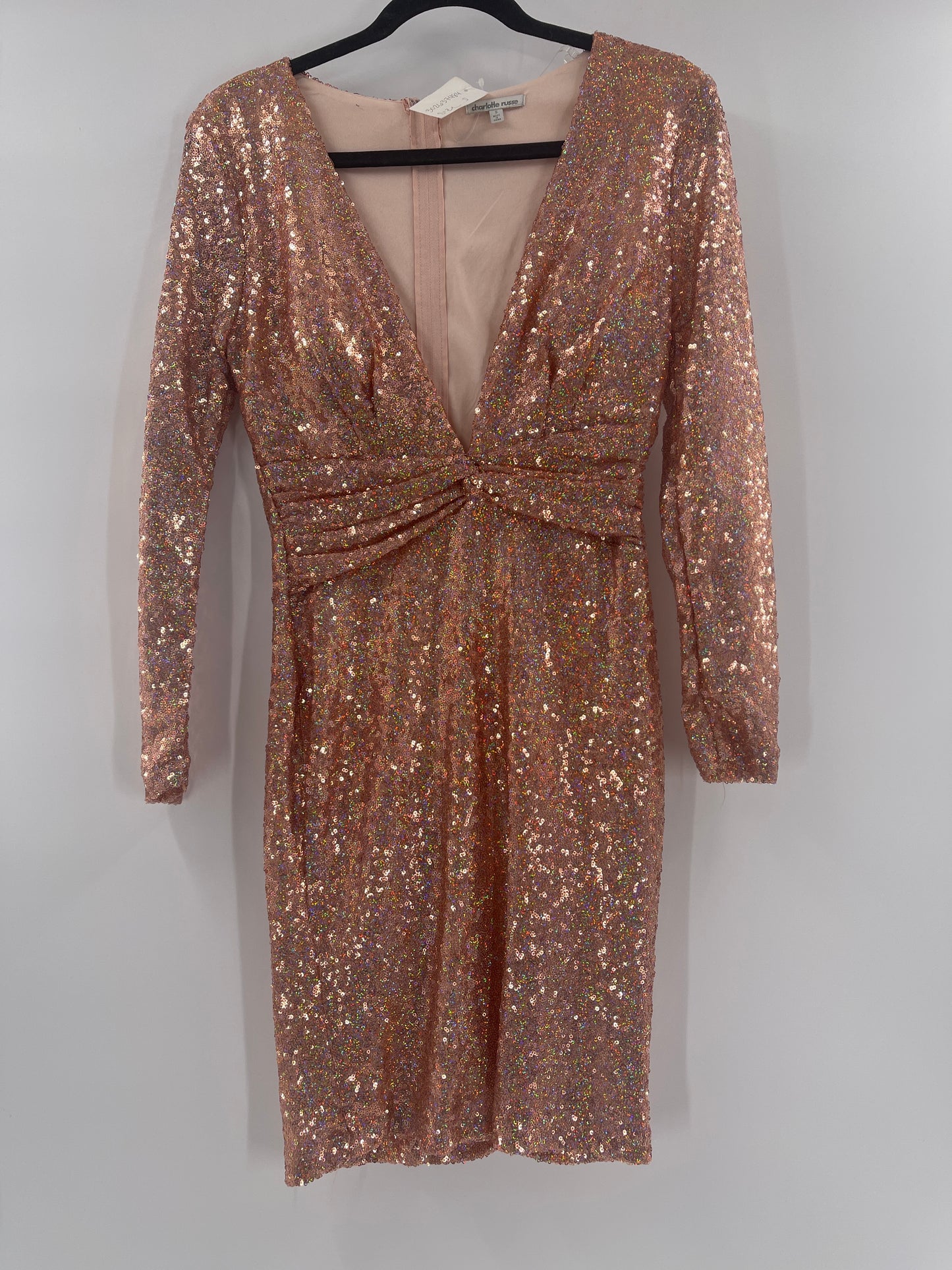 Charlotte Ruse Holographic Sequin Dress (Small)