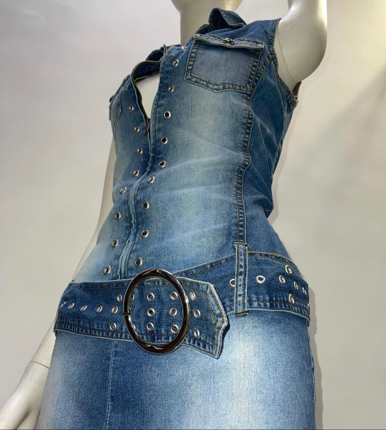 Vintage Younique Jeans Dress (SzS)