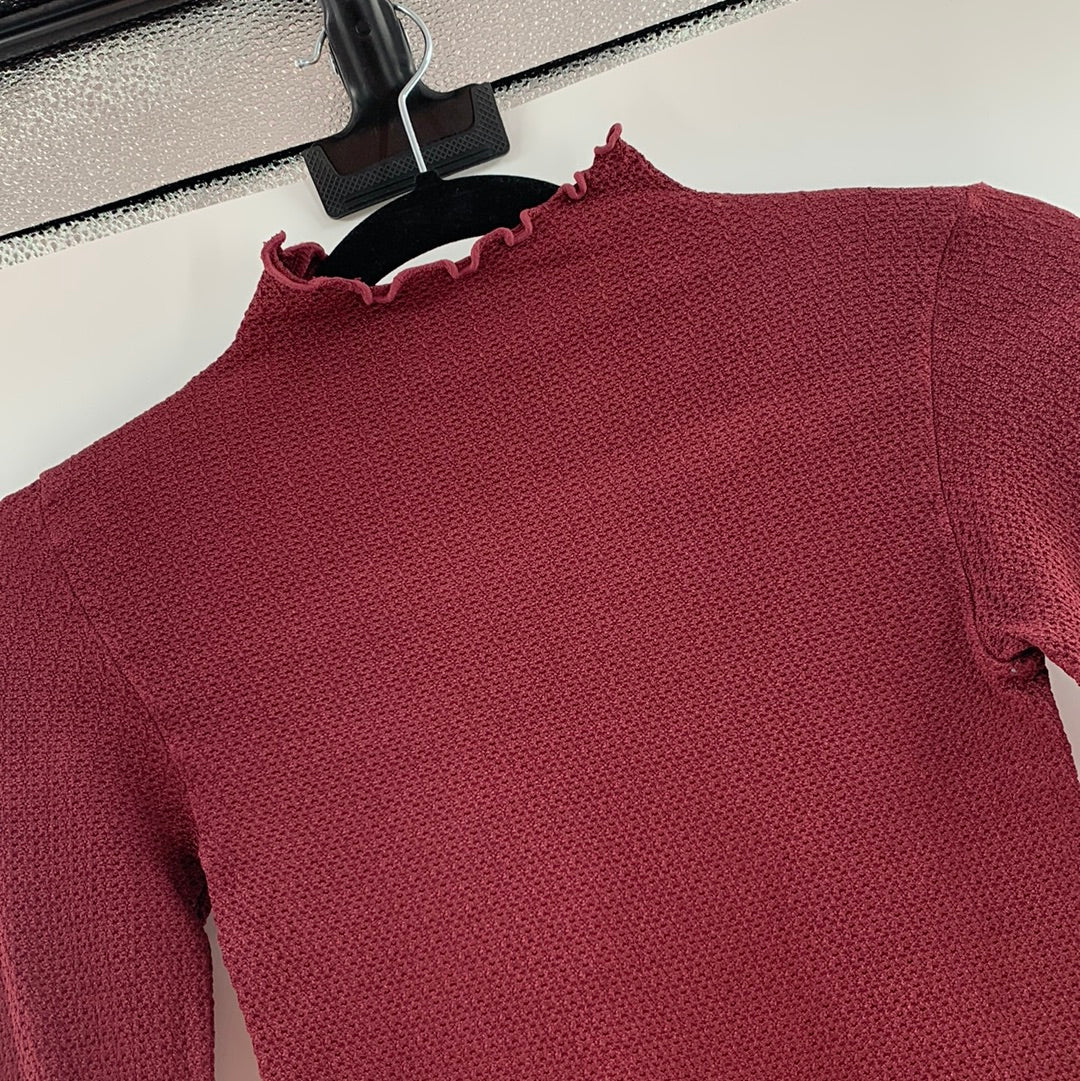 Free People Burgundy Bodysuit