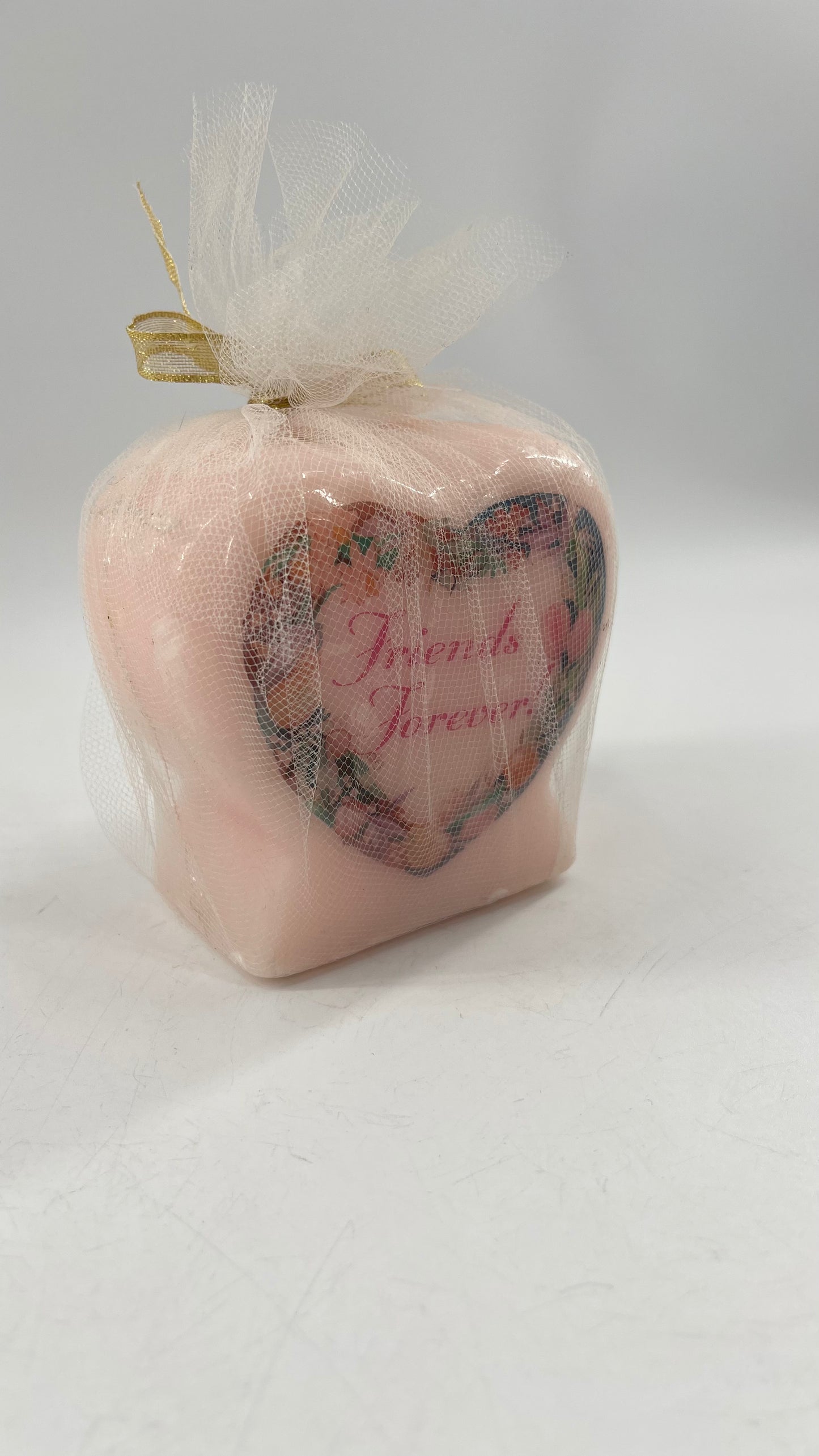 Vintage Friends Forever Heart Candle
