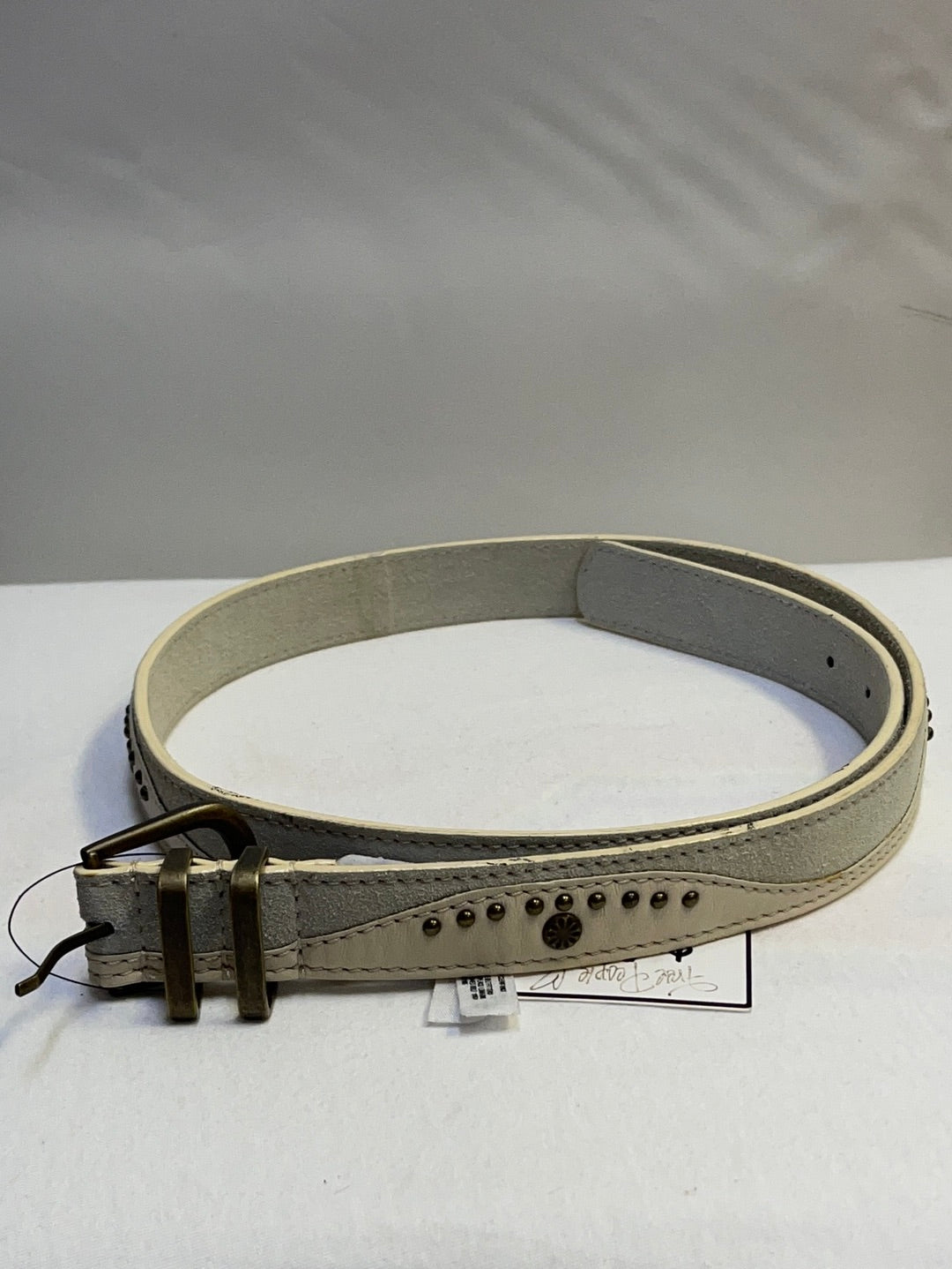 Free People White Studded Belt