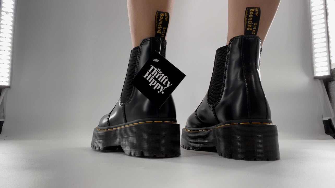 Dr. Martens 2976 Platform Chelsea Boot Black Polished Smooth (7L)