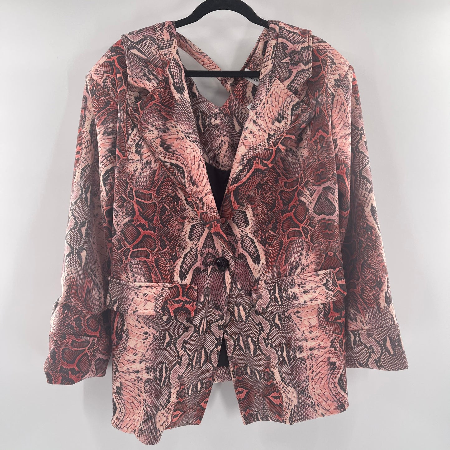 House of Sunny Snakeskin Blazer (4)