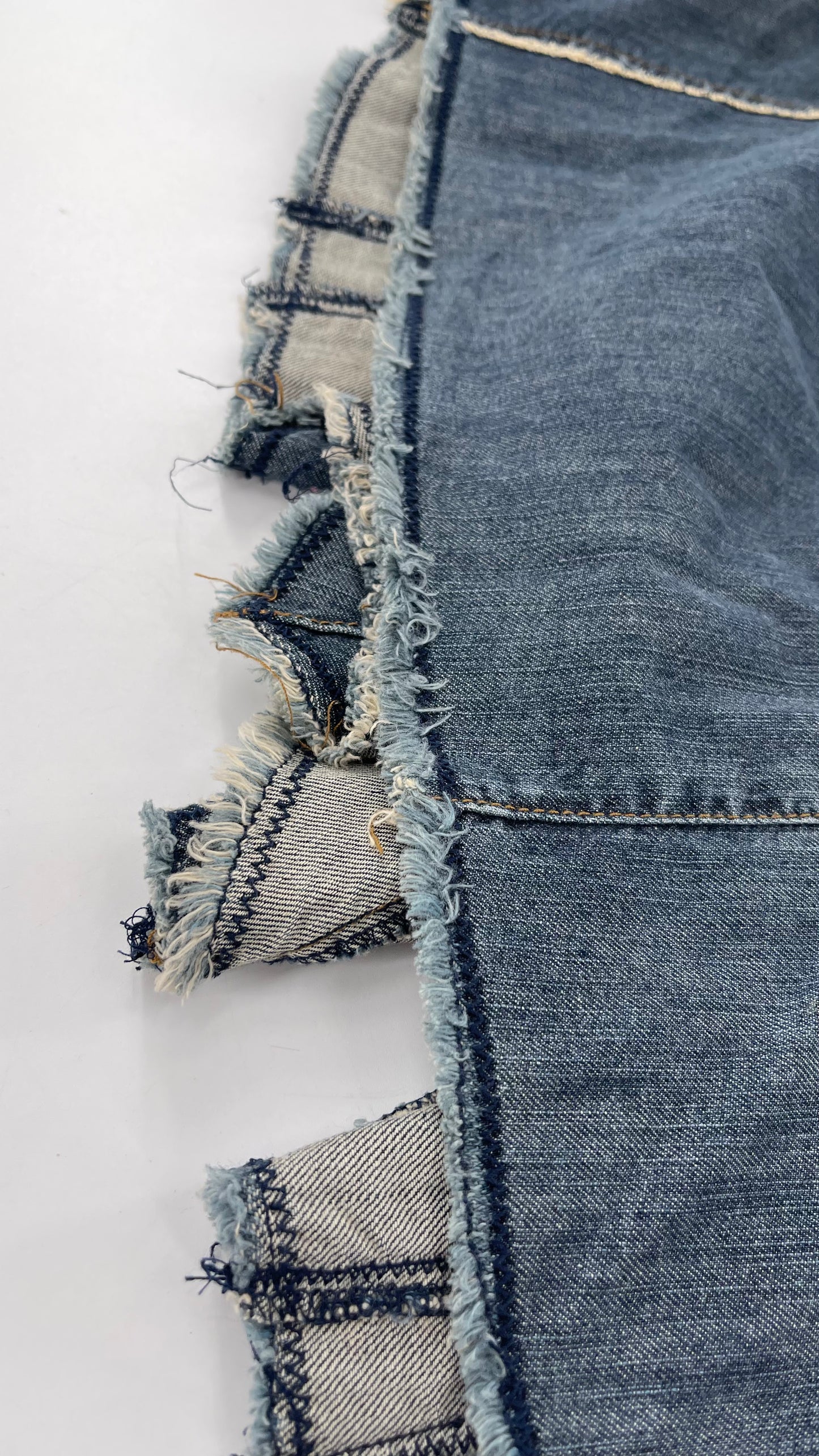 Vintage MNGjeans Pleated Bow Front Denim Skirt (12)