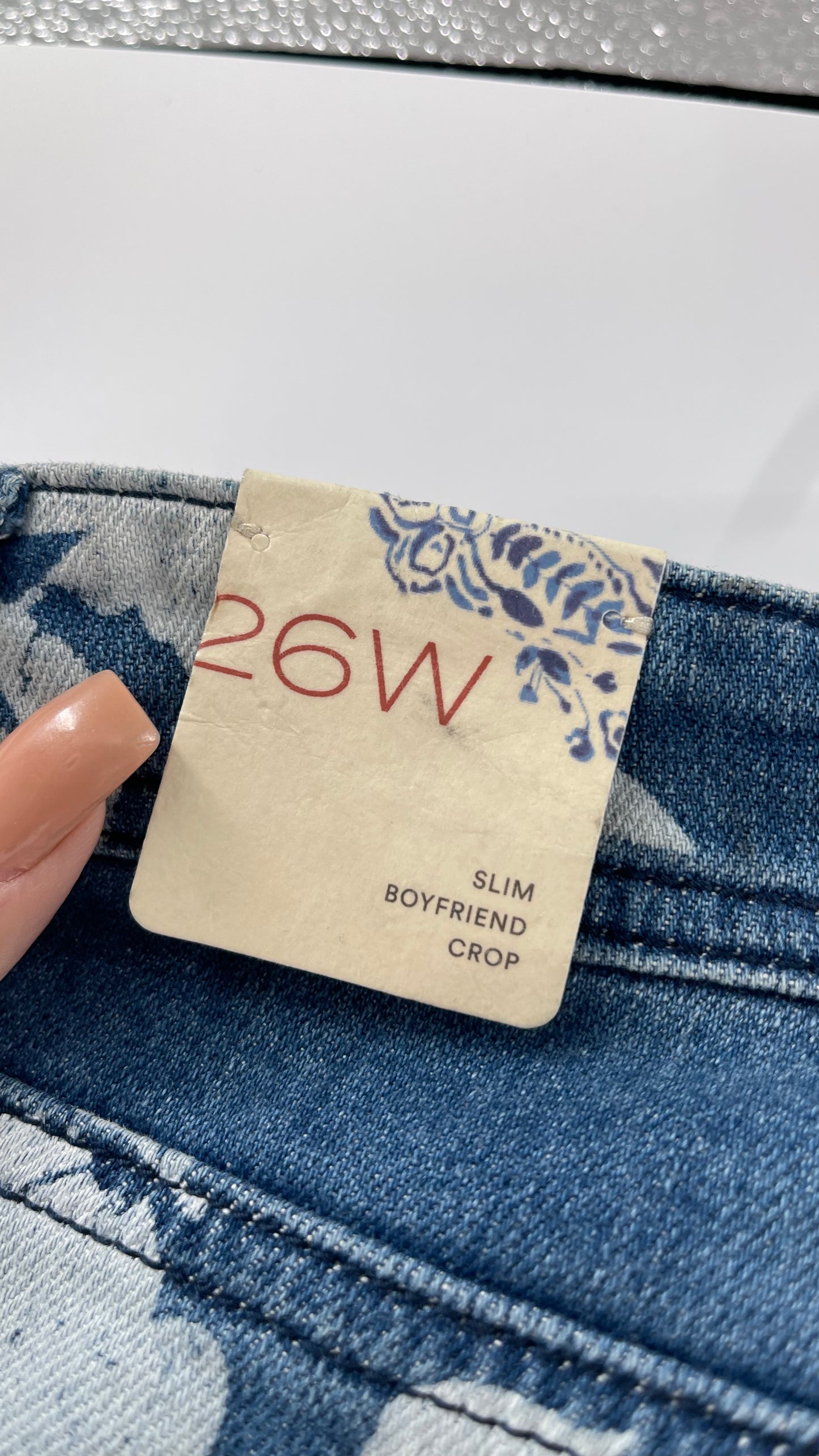 Pilcro + The Letterpress Anthropologie Bleached Florals Jeans (26W PLUS)