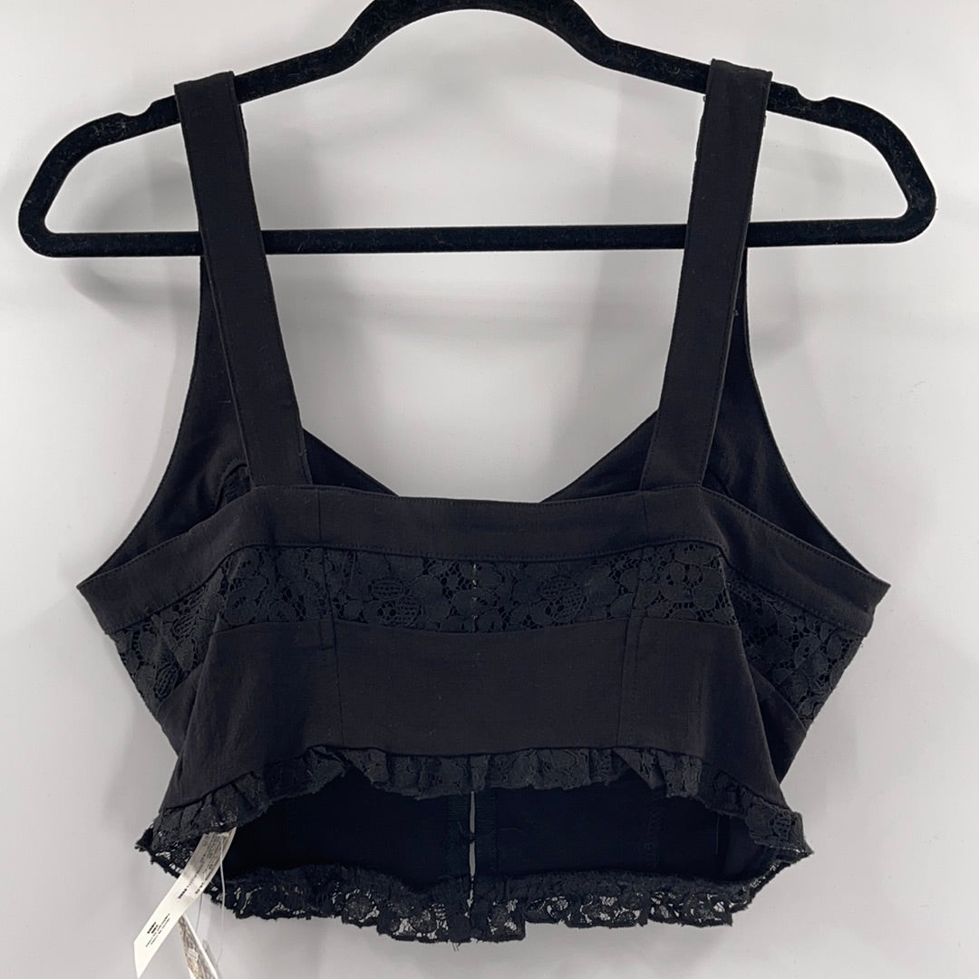 Intimately Free People Black Lace Bustier (S)