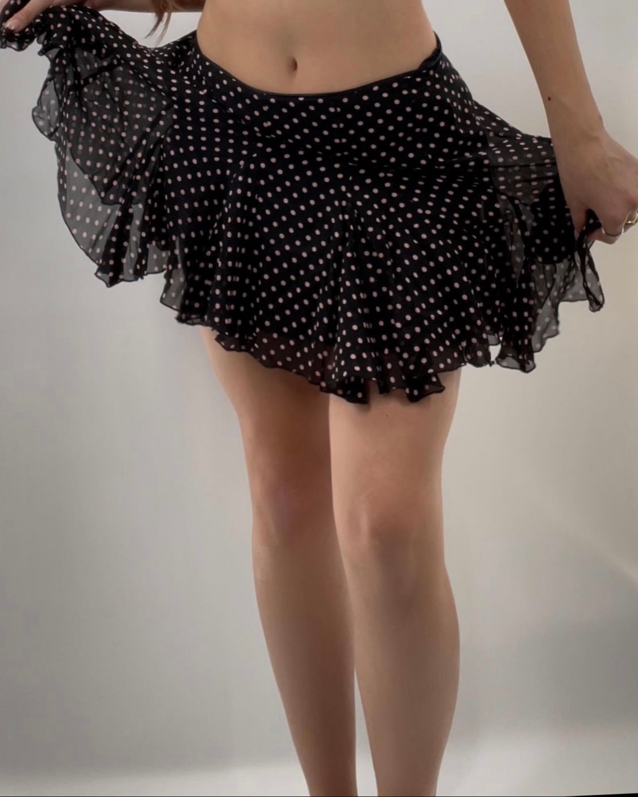 Vintage Polka Dot Mini Skirt (SzM)