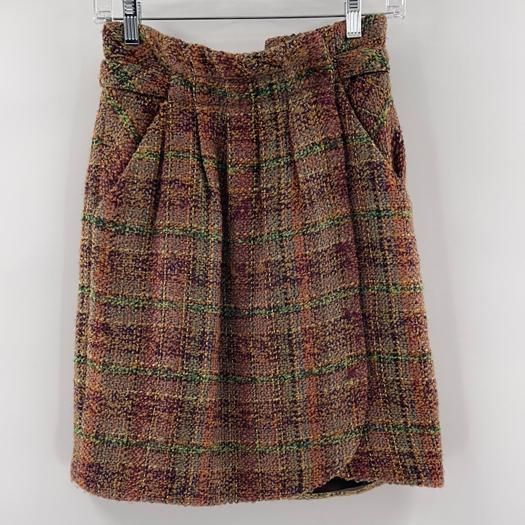 Odille AnthropoloOdille Anthropologie Brown + Green + Orange Knit (Size 4)