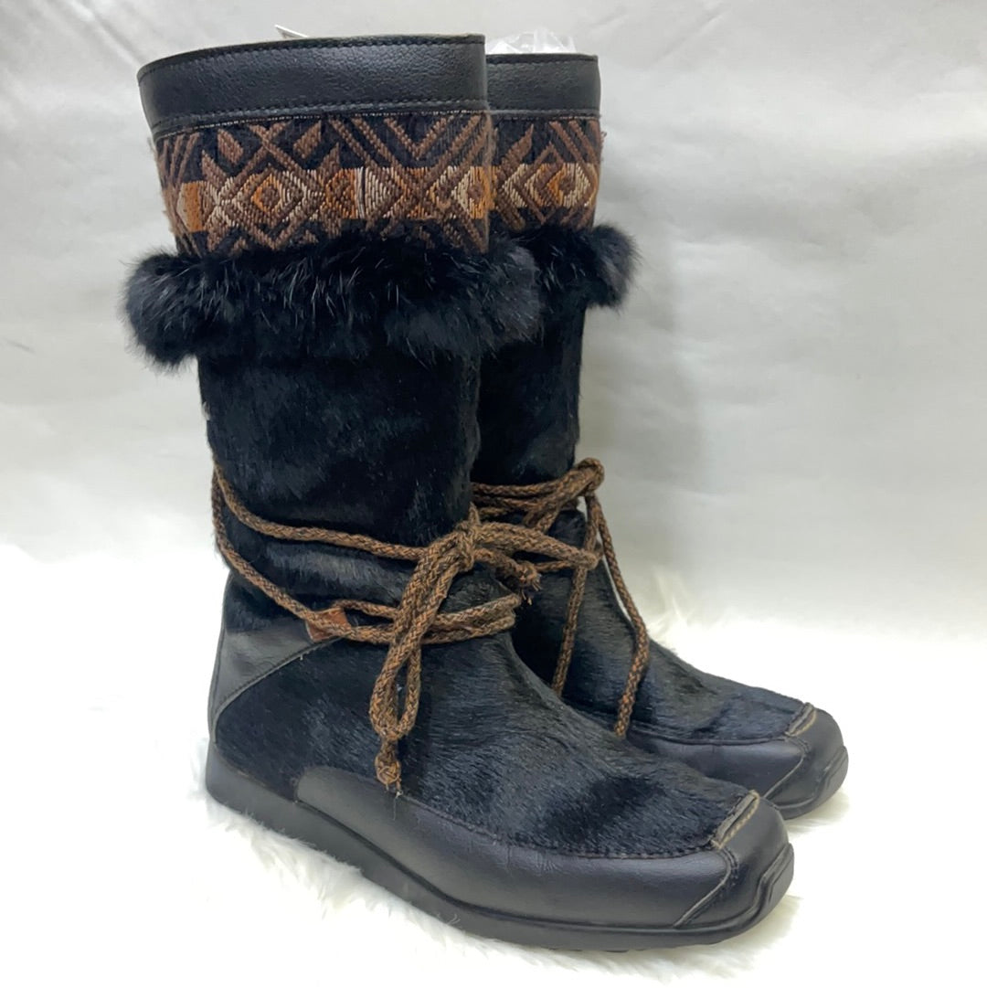 Black Tecnica Fur Boots