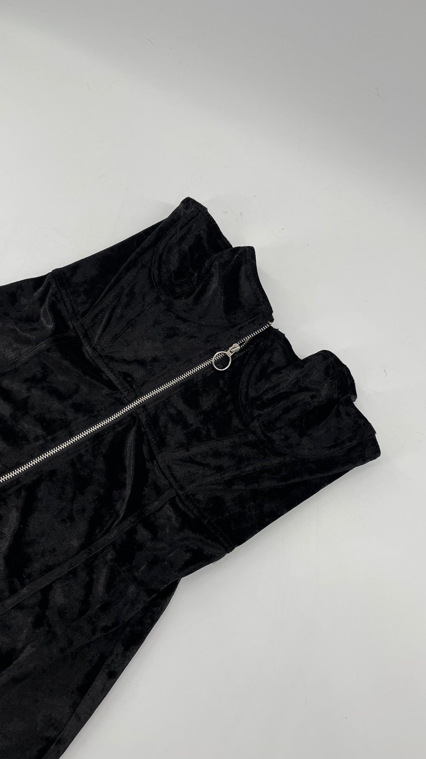 Black Urban Outfitters Zip Front Corset Dress (Large)