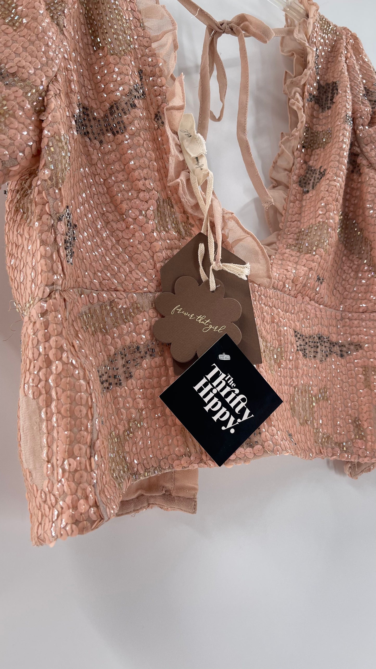 Forever that Girl Anthropologie Sequined Blouse (XS)