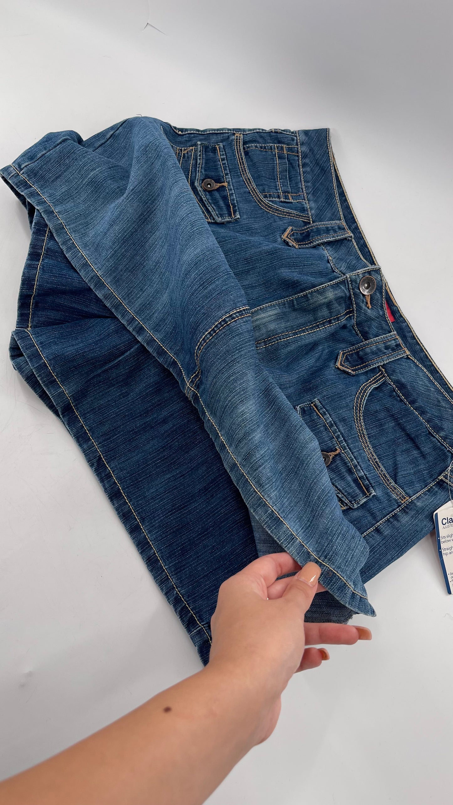 Deadstock Vintage Faded Glory Denim Mini Skirt (14)