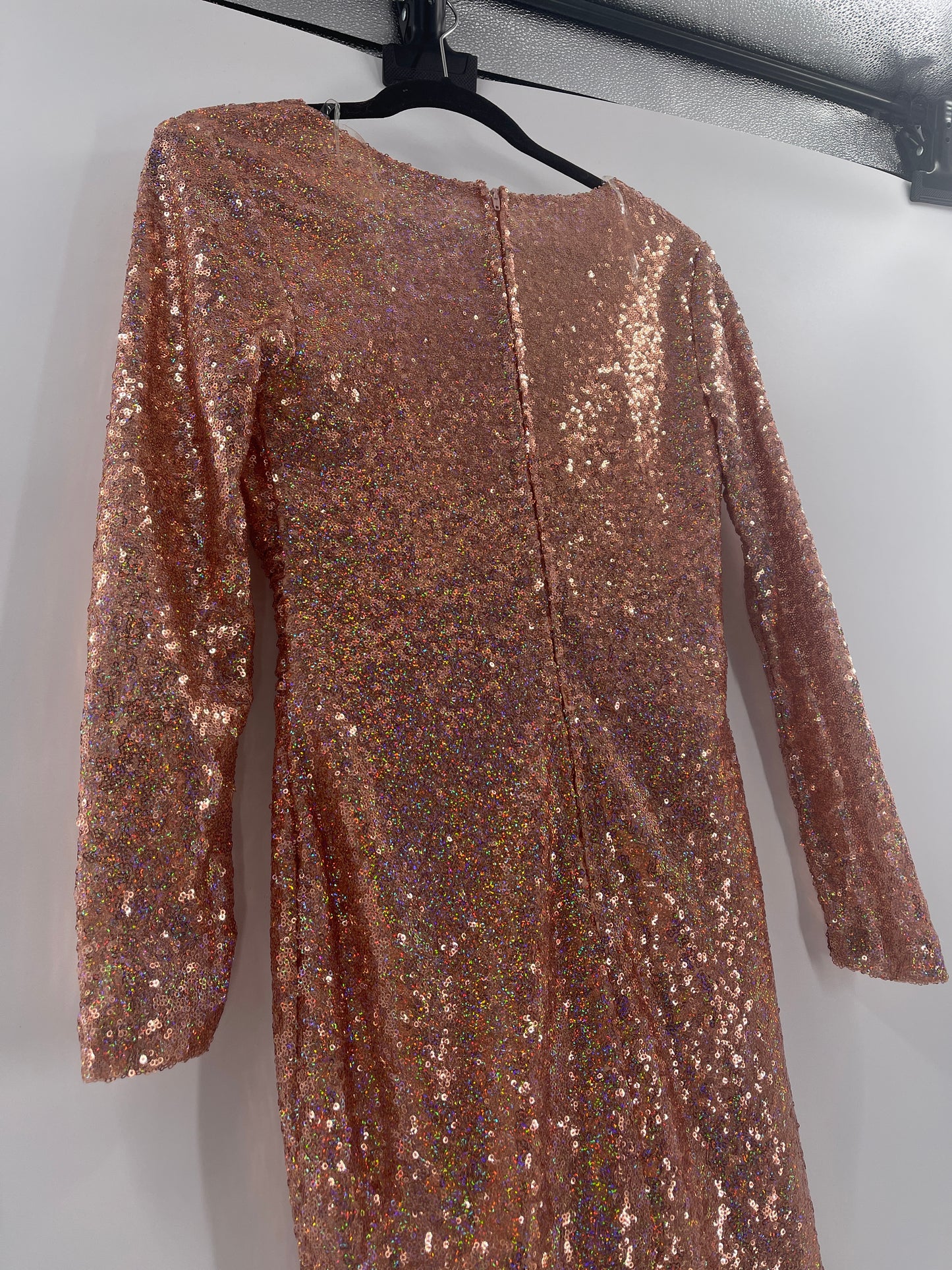 Charlotte Ruse Holographic Sequin Dress (Small)