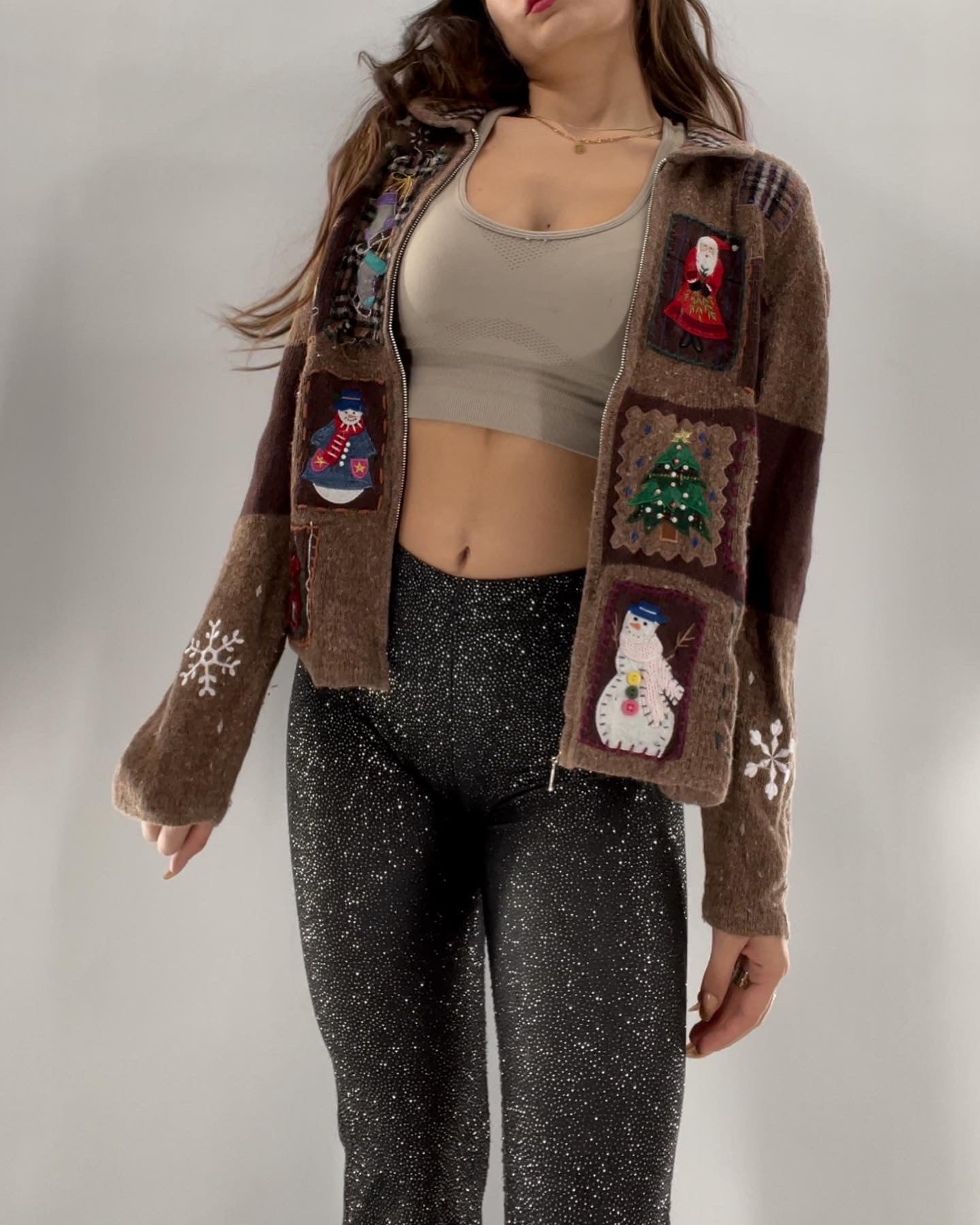 Urban Outfitters Gingerbread Man Holiday Cardigan (Medium)