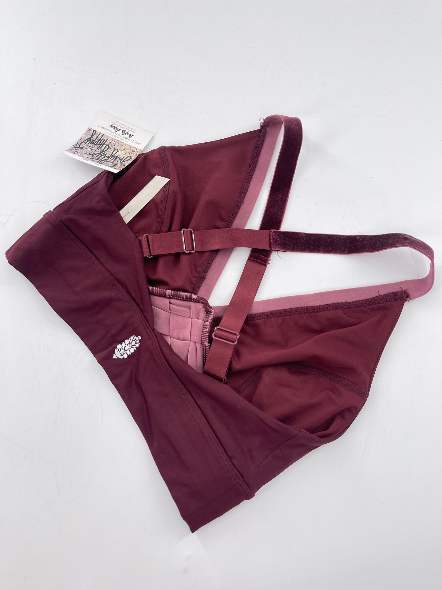Free People Movement Burgundy Sports Bra (S)