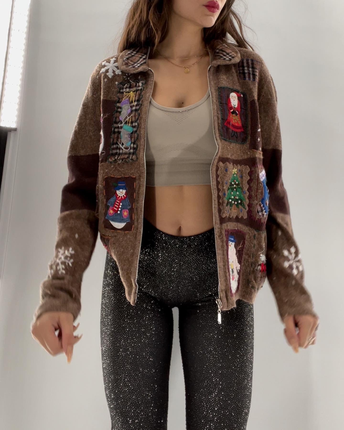 Urban Outfitters Gingerbread Man Holiday Cardigan (Medium)