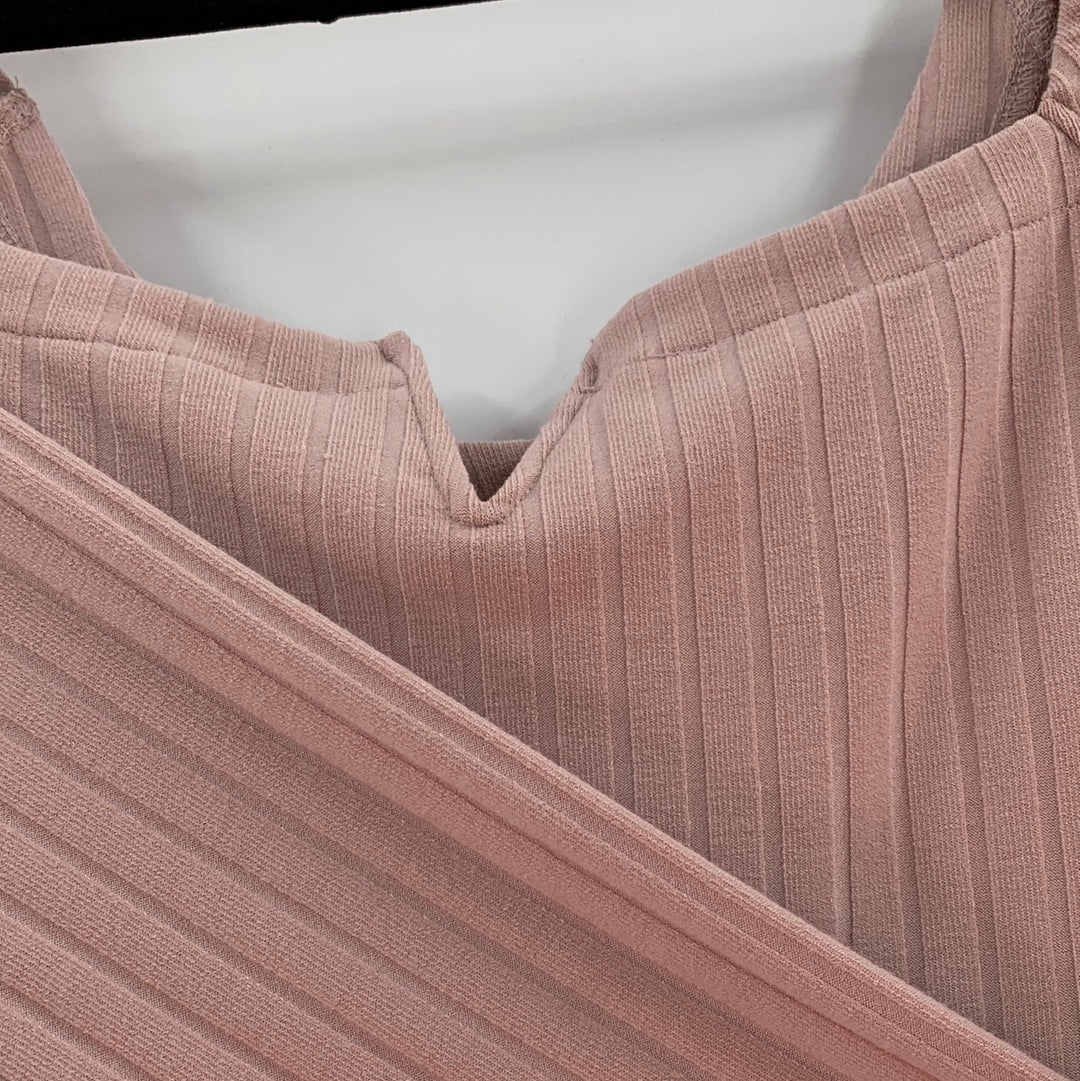 Free People Mauve Ribbed Top (L)