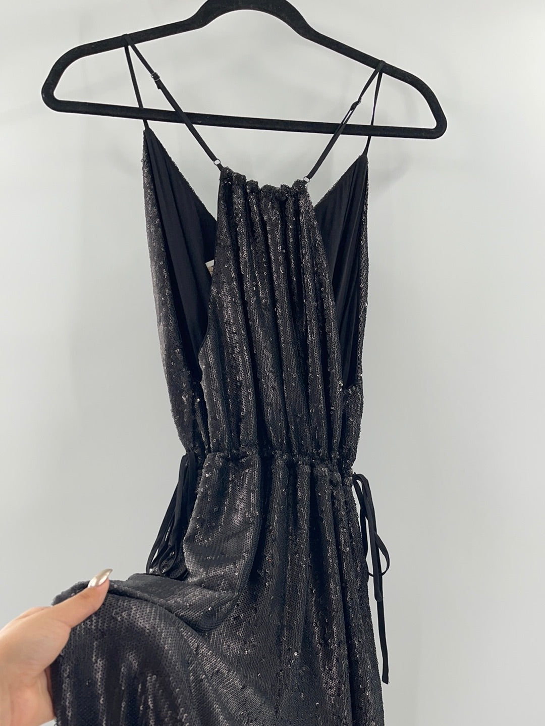 Free People - Black Sequin Jumpsuit (S)