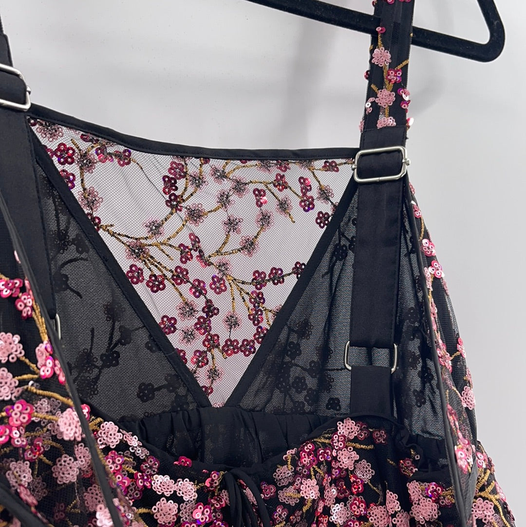 For Love and Lemons Sequin Ruffle Dress (Medium)