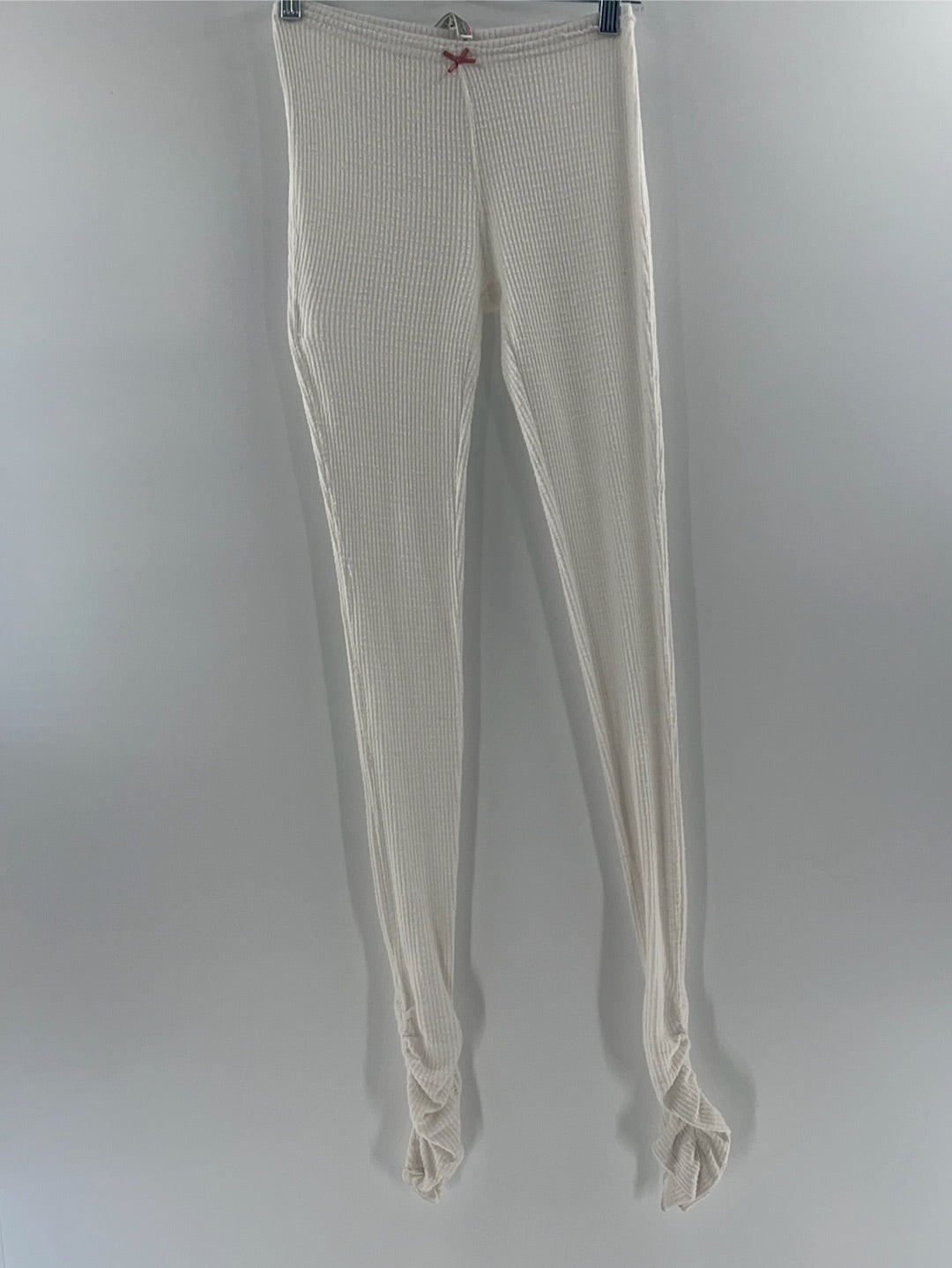 Intimately Free People White Waffle Knit Ruched Leggings (Size XS)