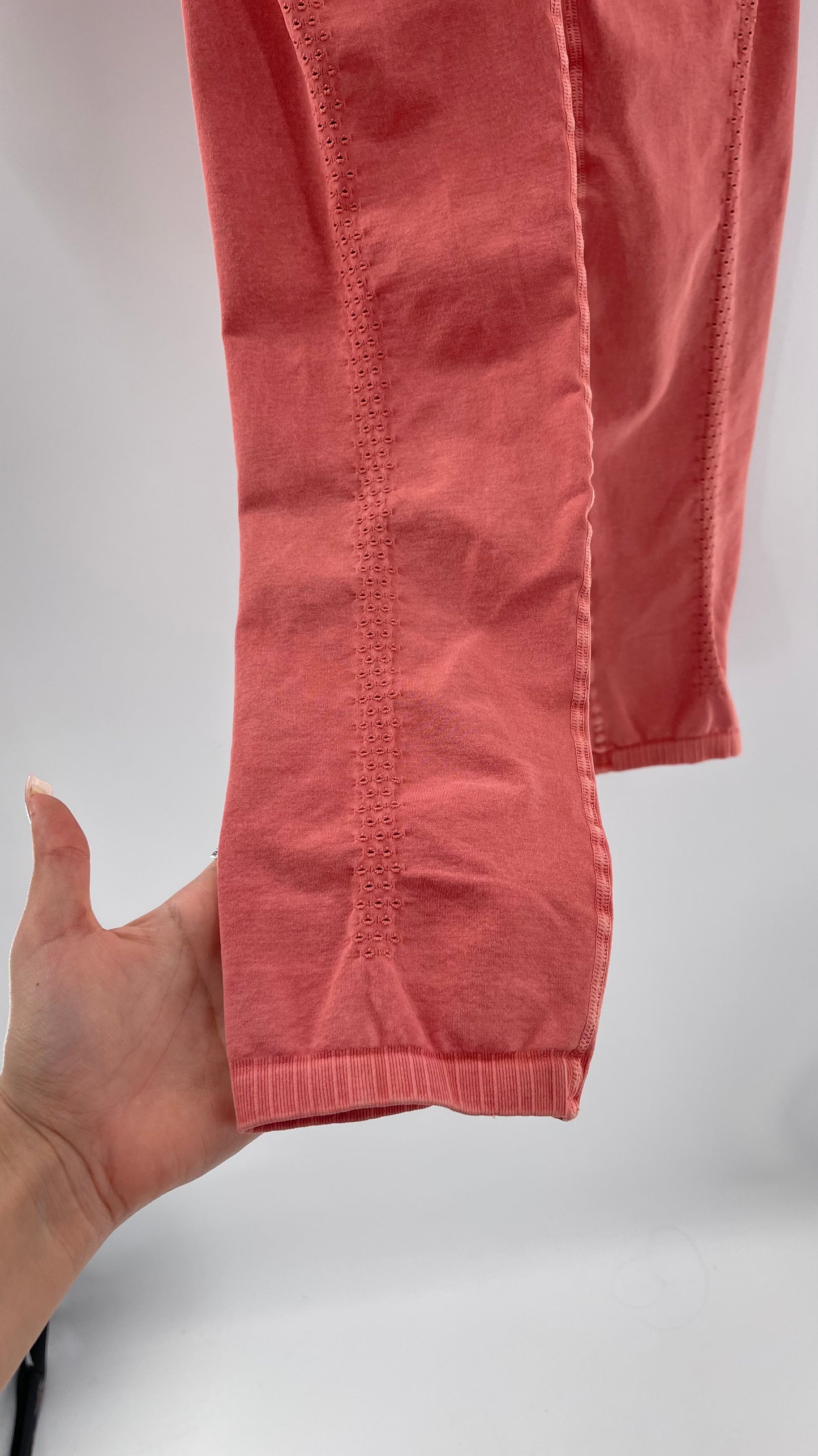 Free People Movement Pink Elastic Good Karma Jumpsuit (M/L)