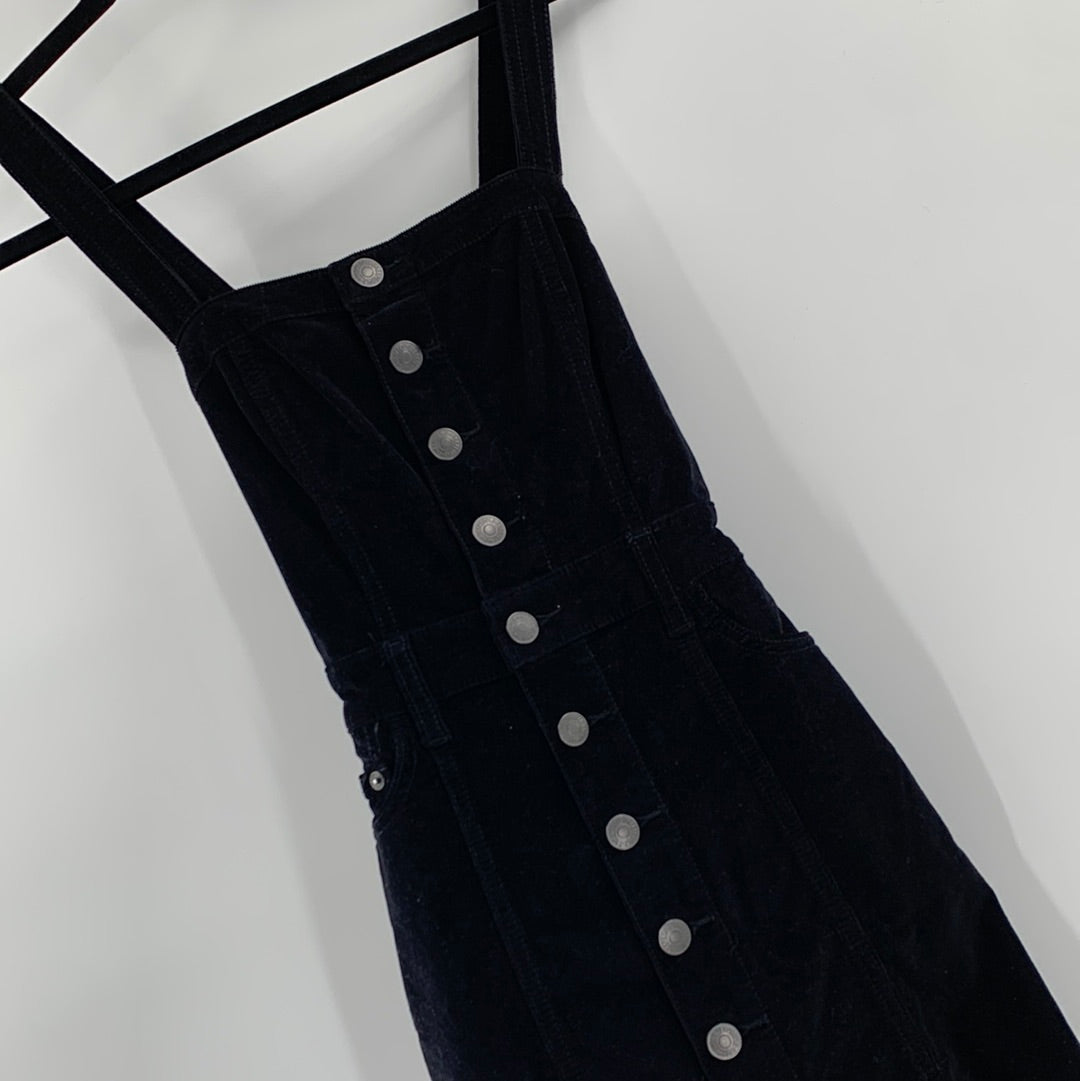 Free People Black Corduroy Overall Midi (0)