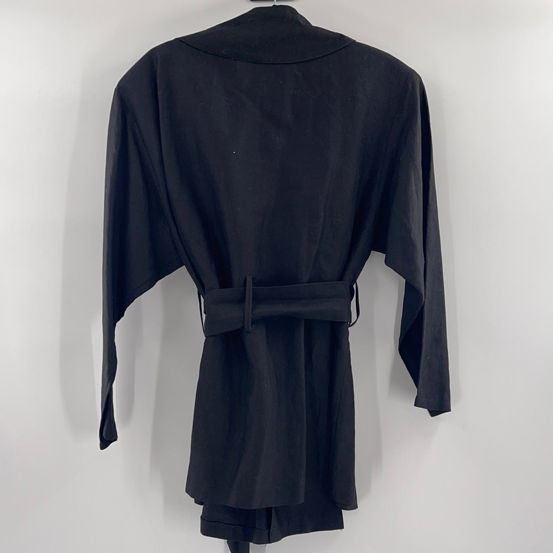 Le Chateau Linen Belted Blazer (M)