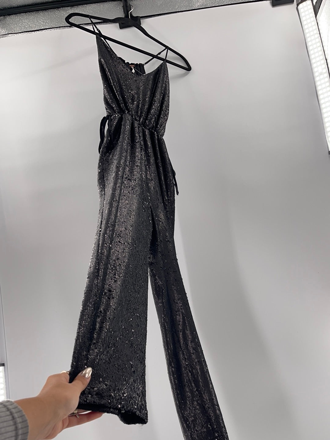 Free People - Black Sequin Jumpsuit (S)