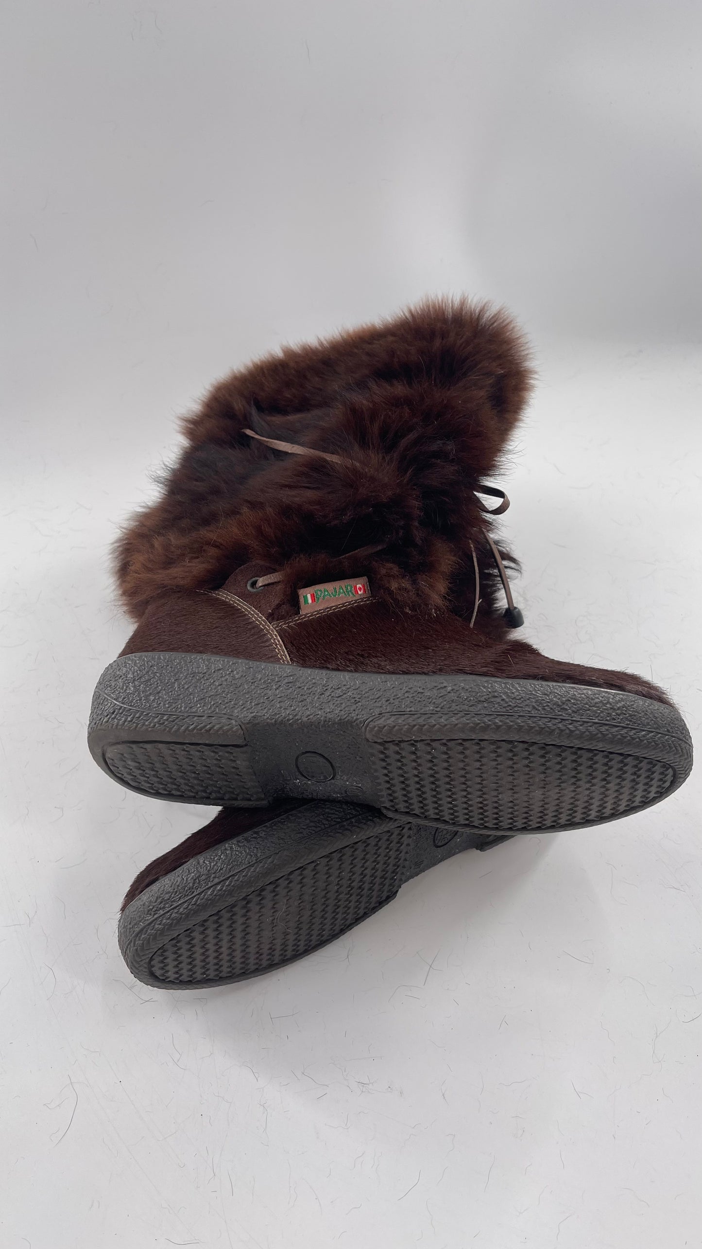 Pajar Vintage Brown Fur Boots - Made In Italy - Size 40