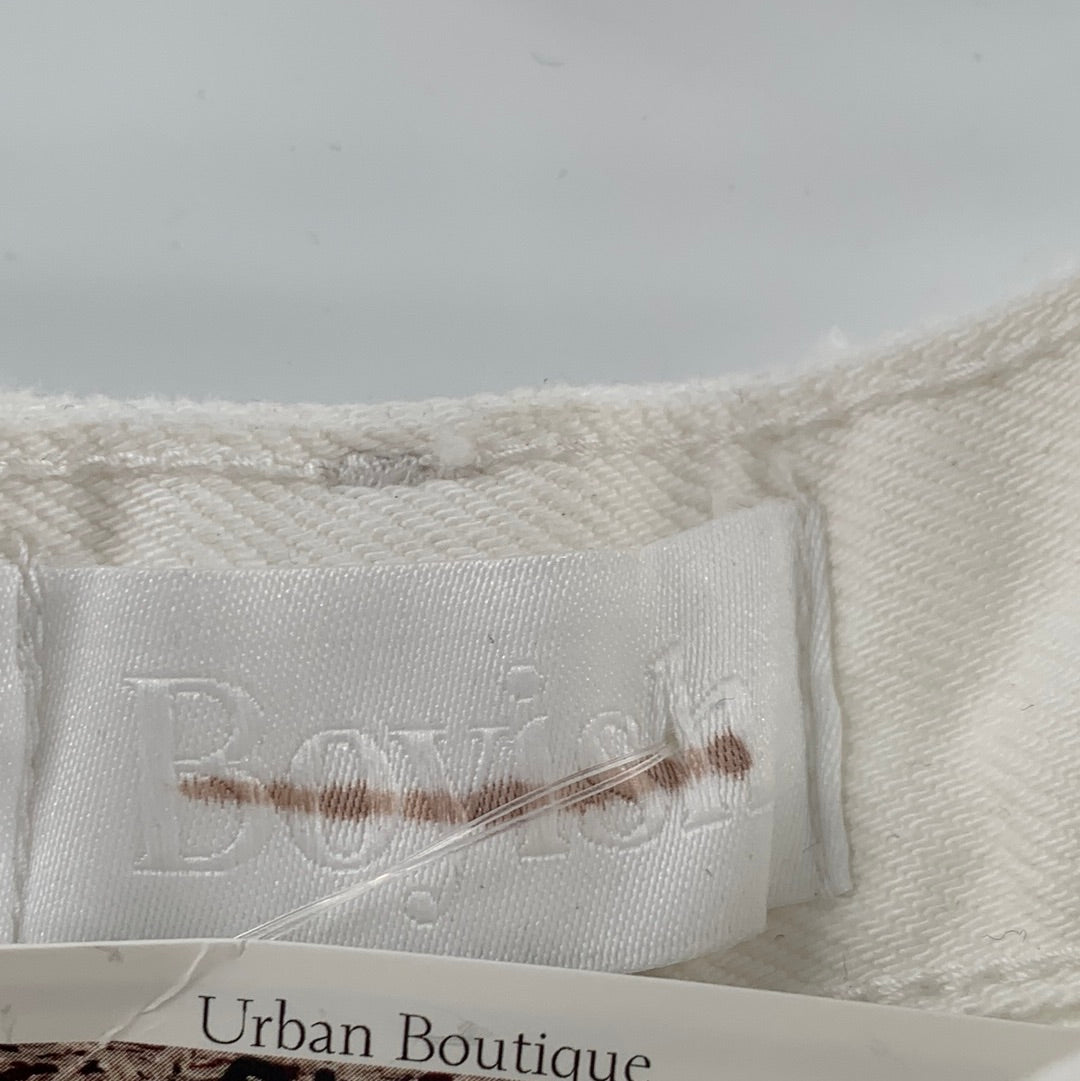 Free People - Boyish - White Distressed Denim (Size 28)