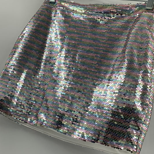 Urban Outfitters Rainbow Sequin Mini Skirt (Size S)