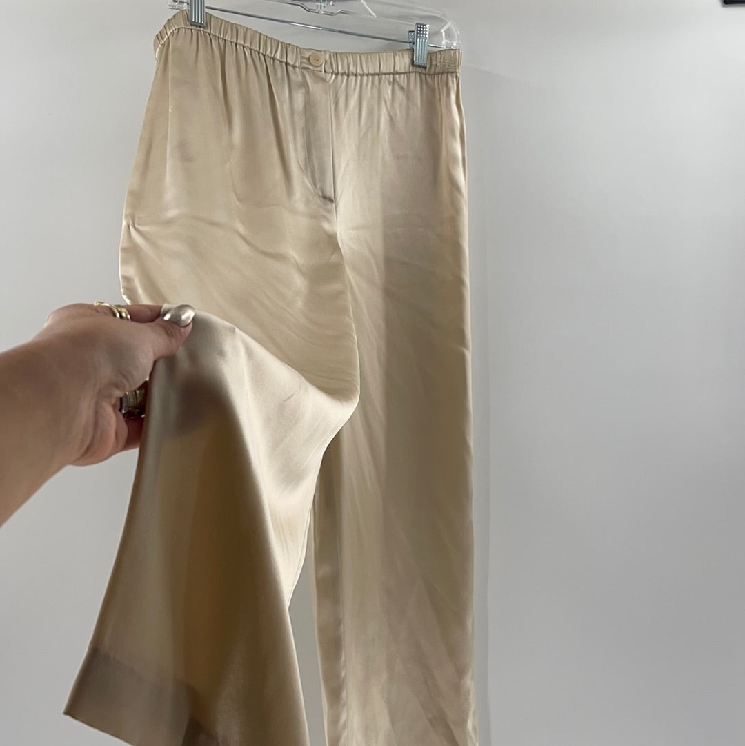 SAKS FIFTH AVE 100% silk champagne bottoms