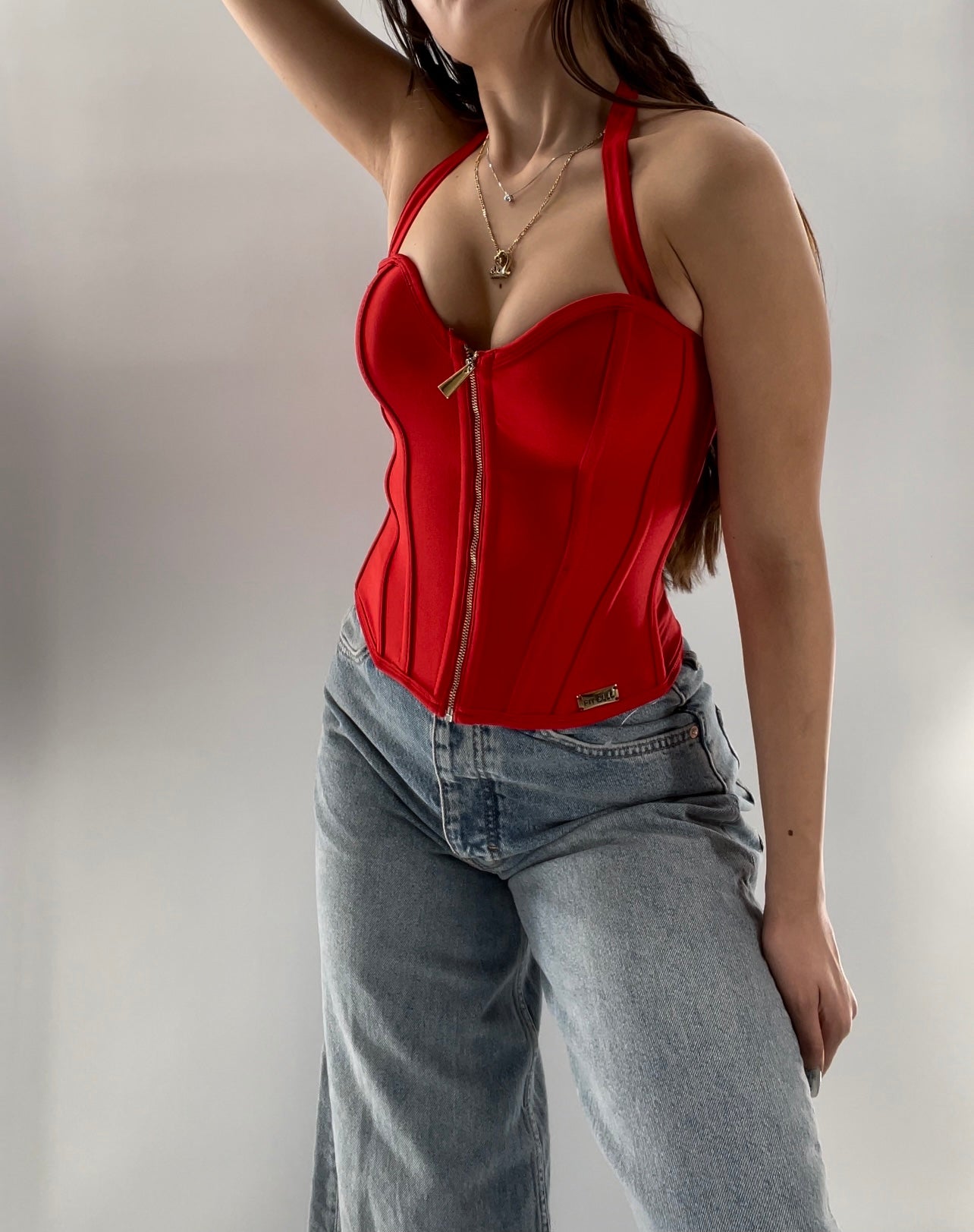 Brazilian Pitbull Red Satin Corset (Small)