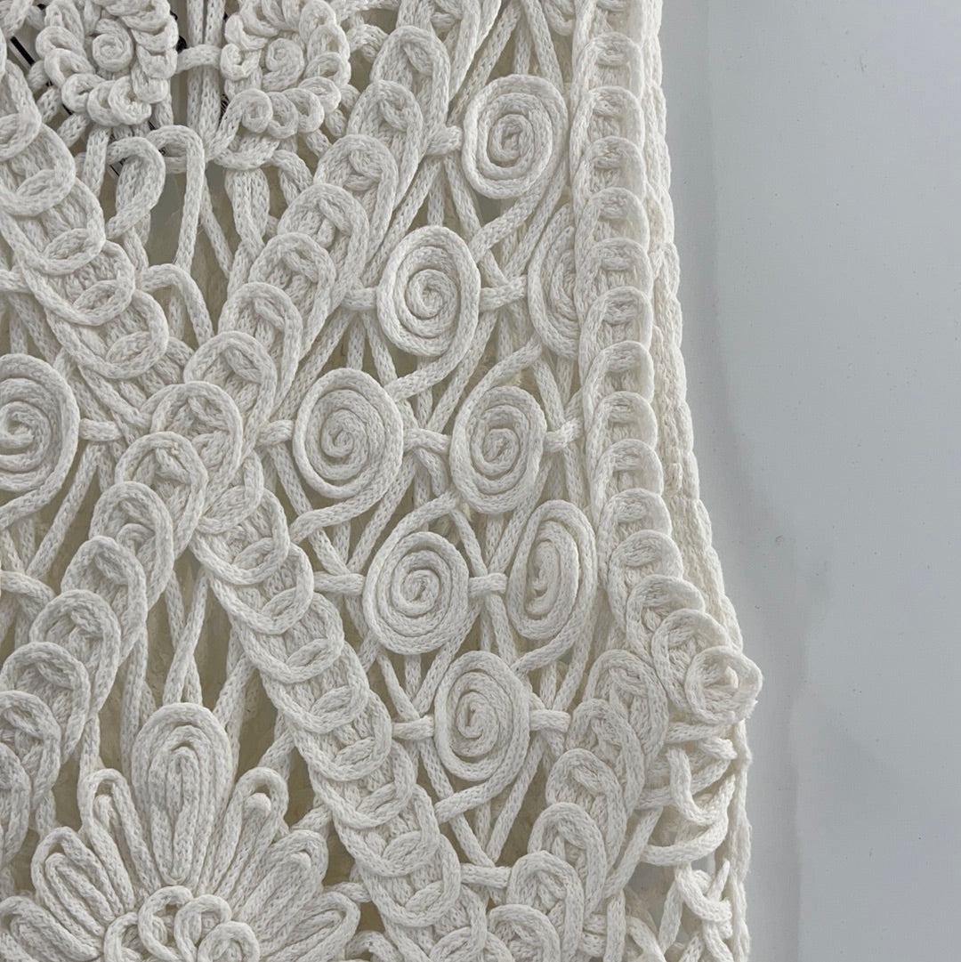 Rebecca Elliot White Knit Tank (S/M)