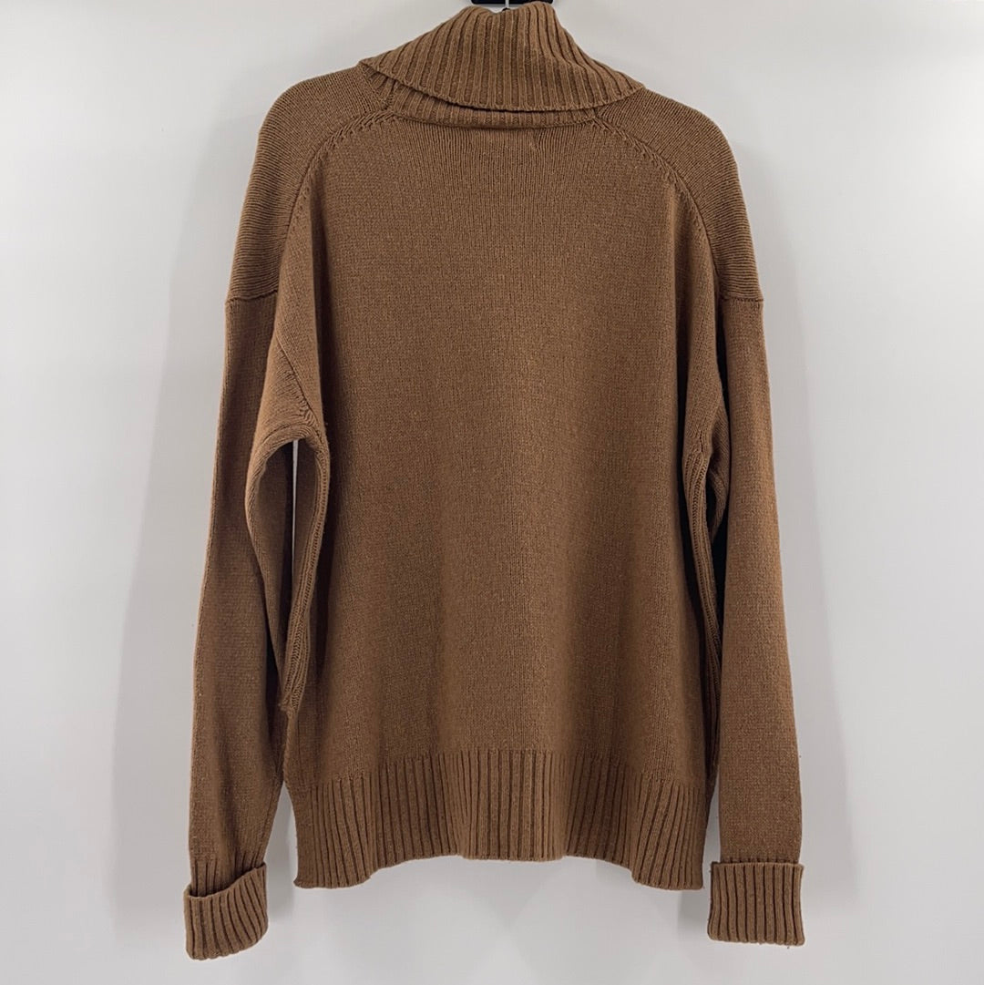 Anthropologie Brown Turtle Neck Sweater (Size Medium)