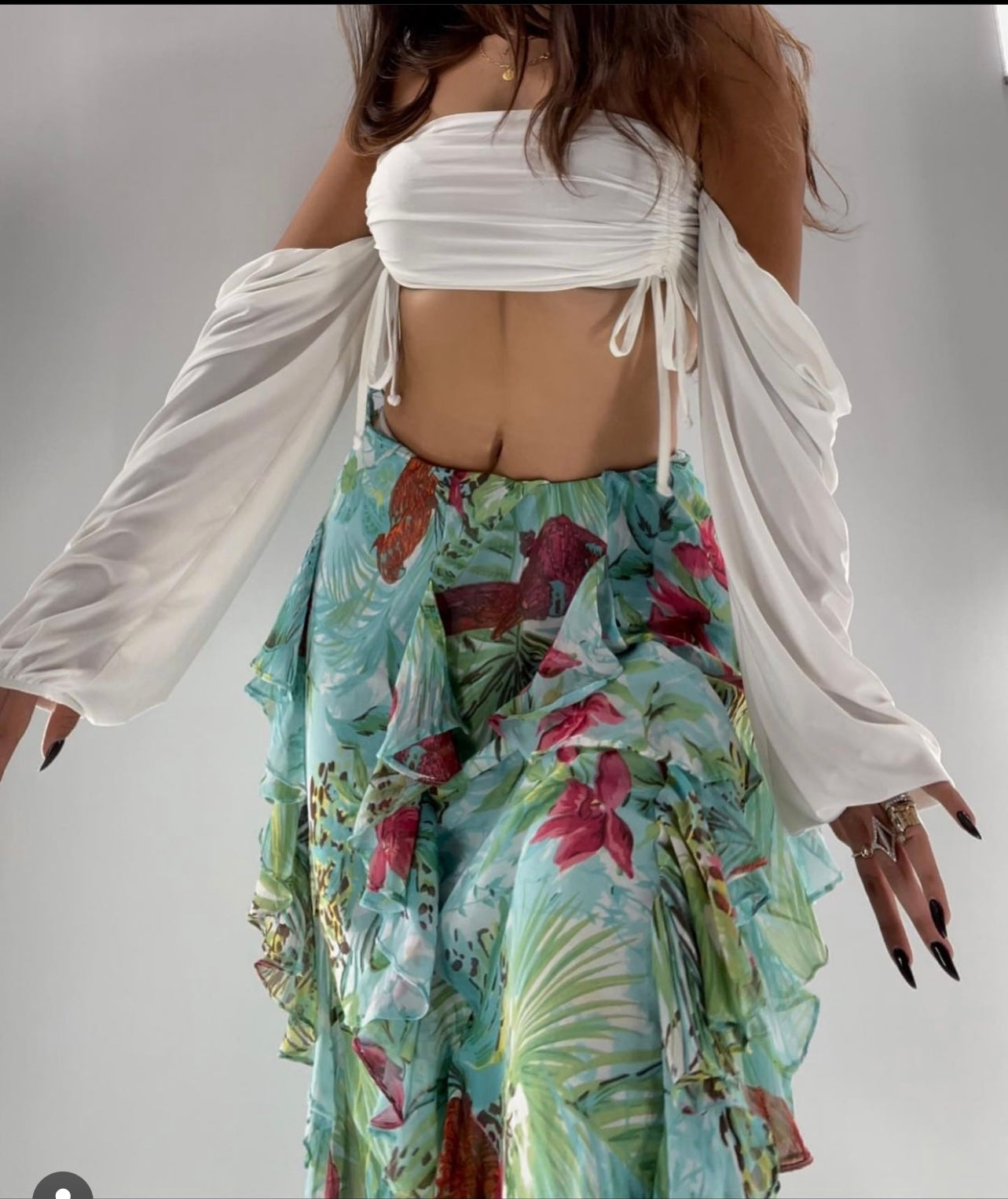 Nasty Gal White Ruche Front Top (6)
