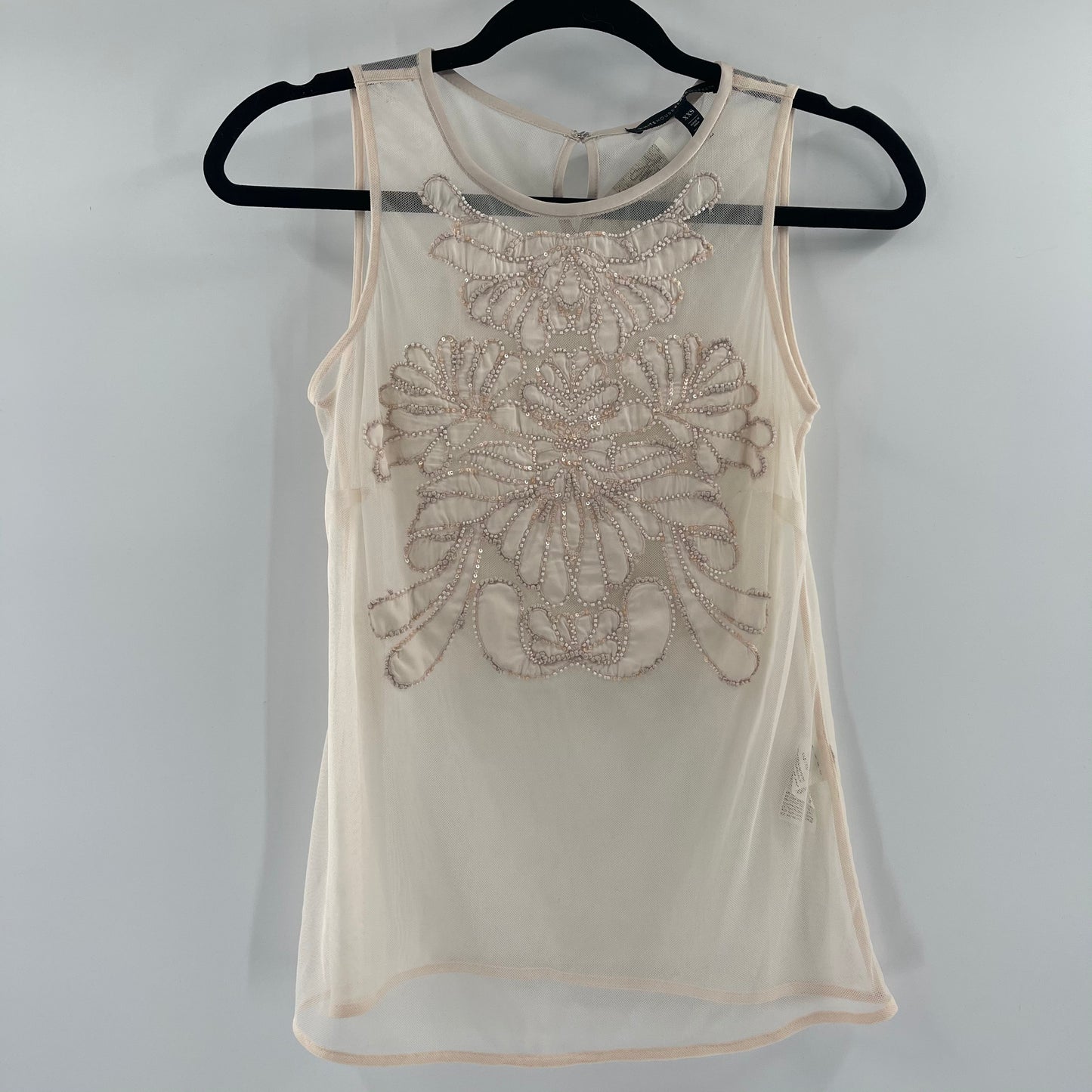 White House Black Market Mesh Embroidered Tank (XXS)