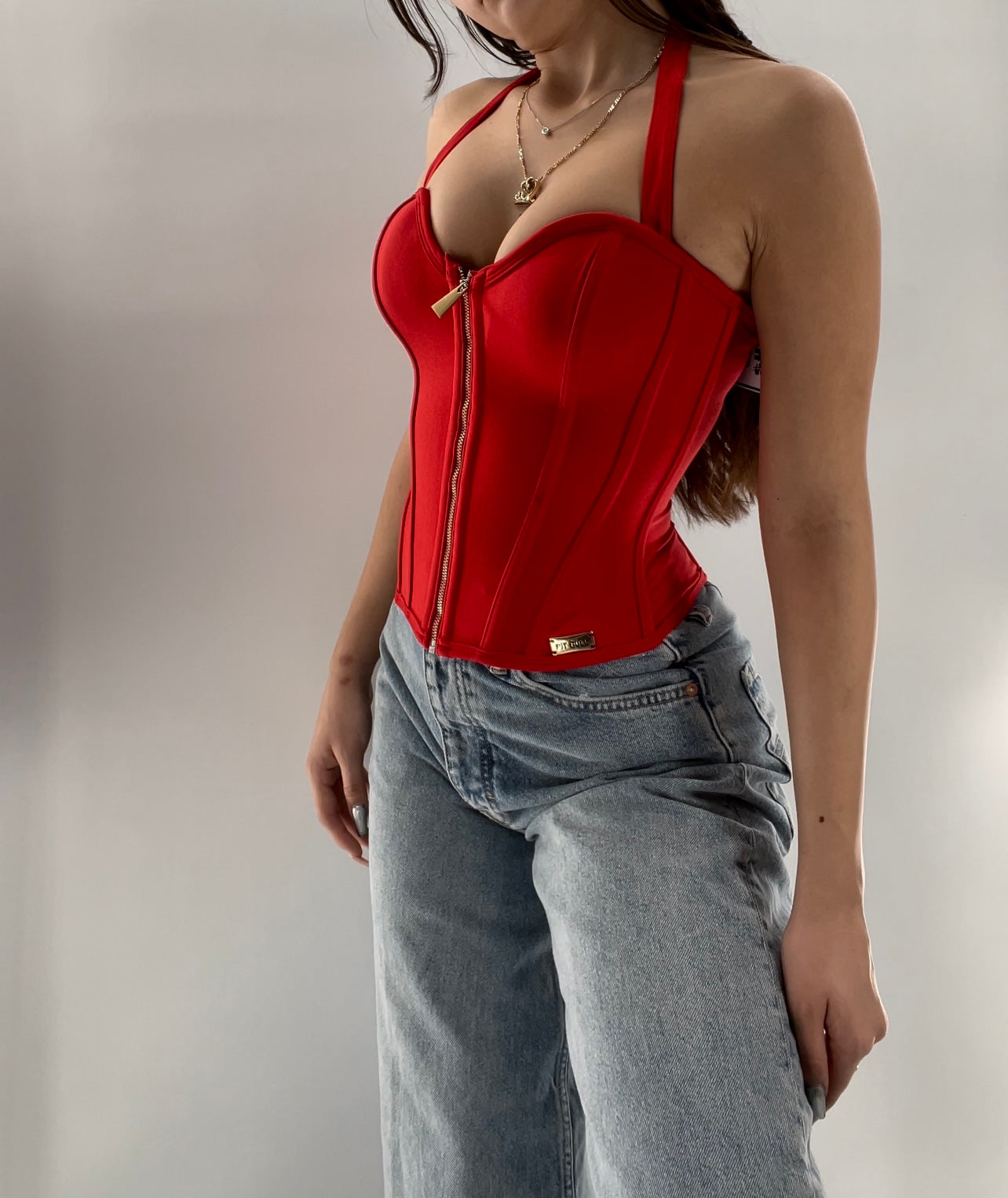 Brazilian Pitbull Red Satin Corset (Small)