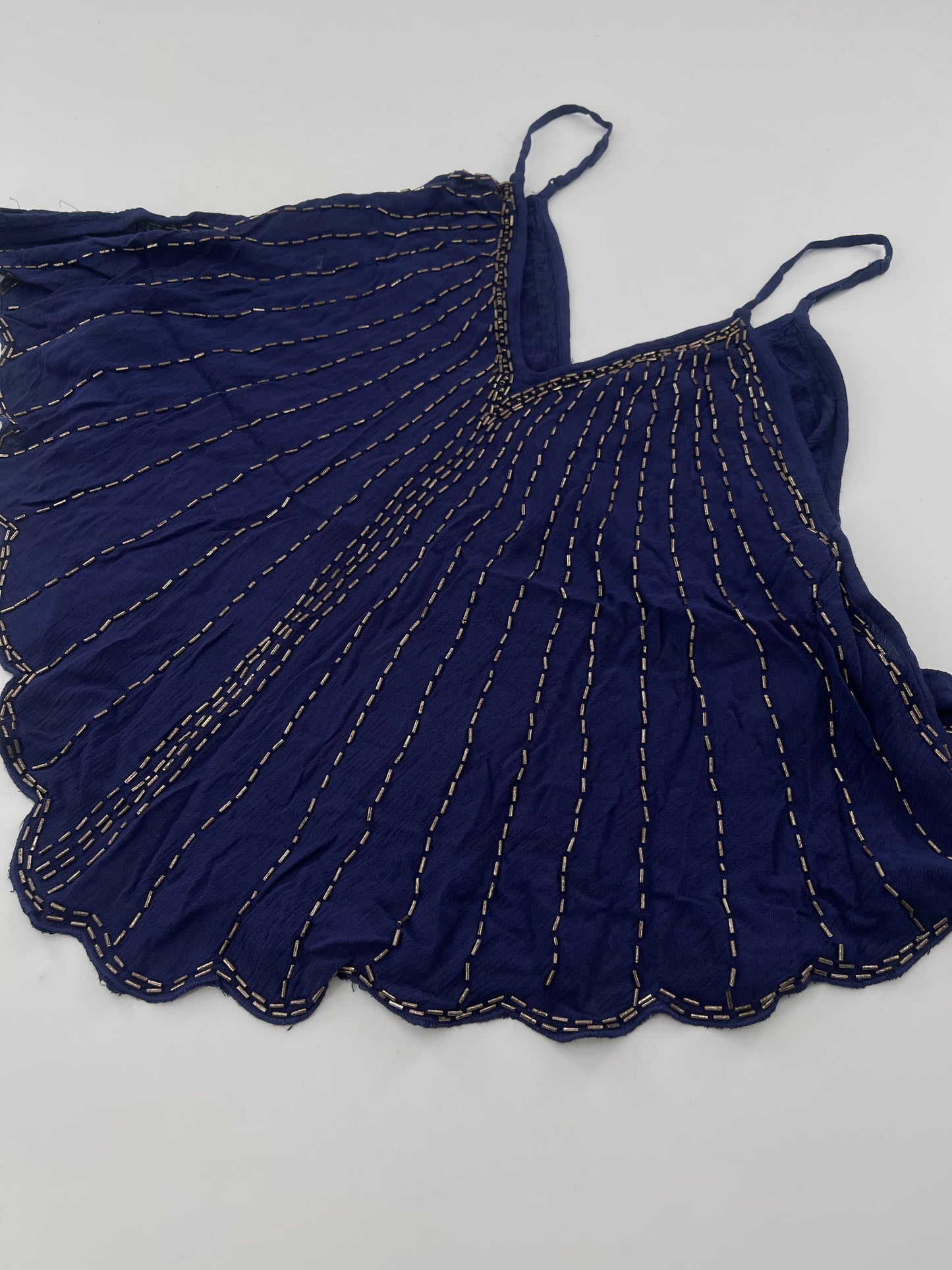 Free People Navy Beaded Tank (XS)