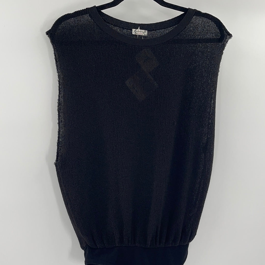 Intimately Free People Black Knit Bodysuit (XS)