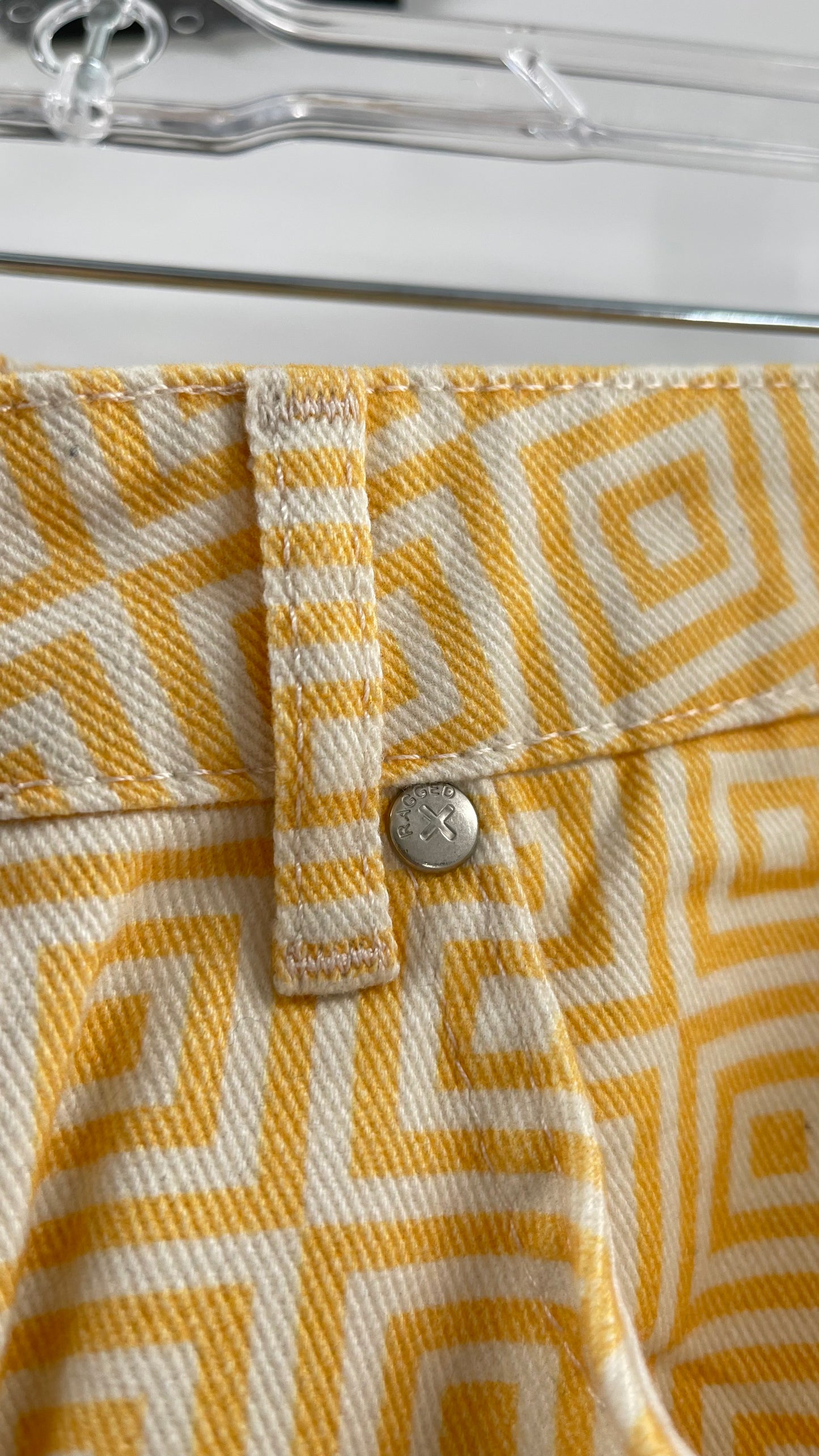 Ragged Priest White/Yellow Square Straight Legs (34)