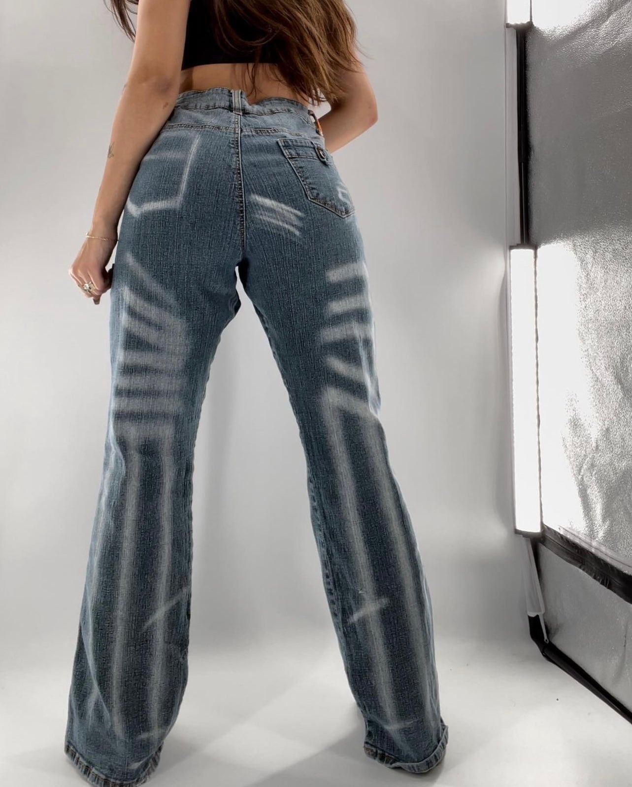 Vintage Apollo Jeans Bleached Design Bootcut