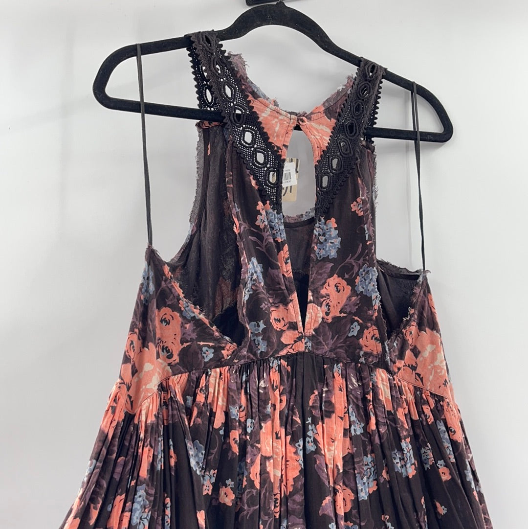 Free People Plum Floral Mini Dress (SzS)