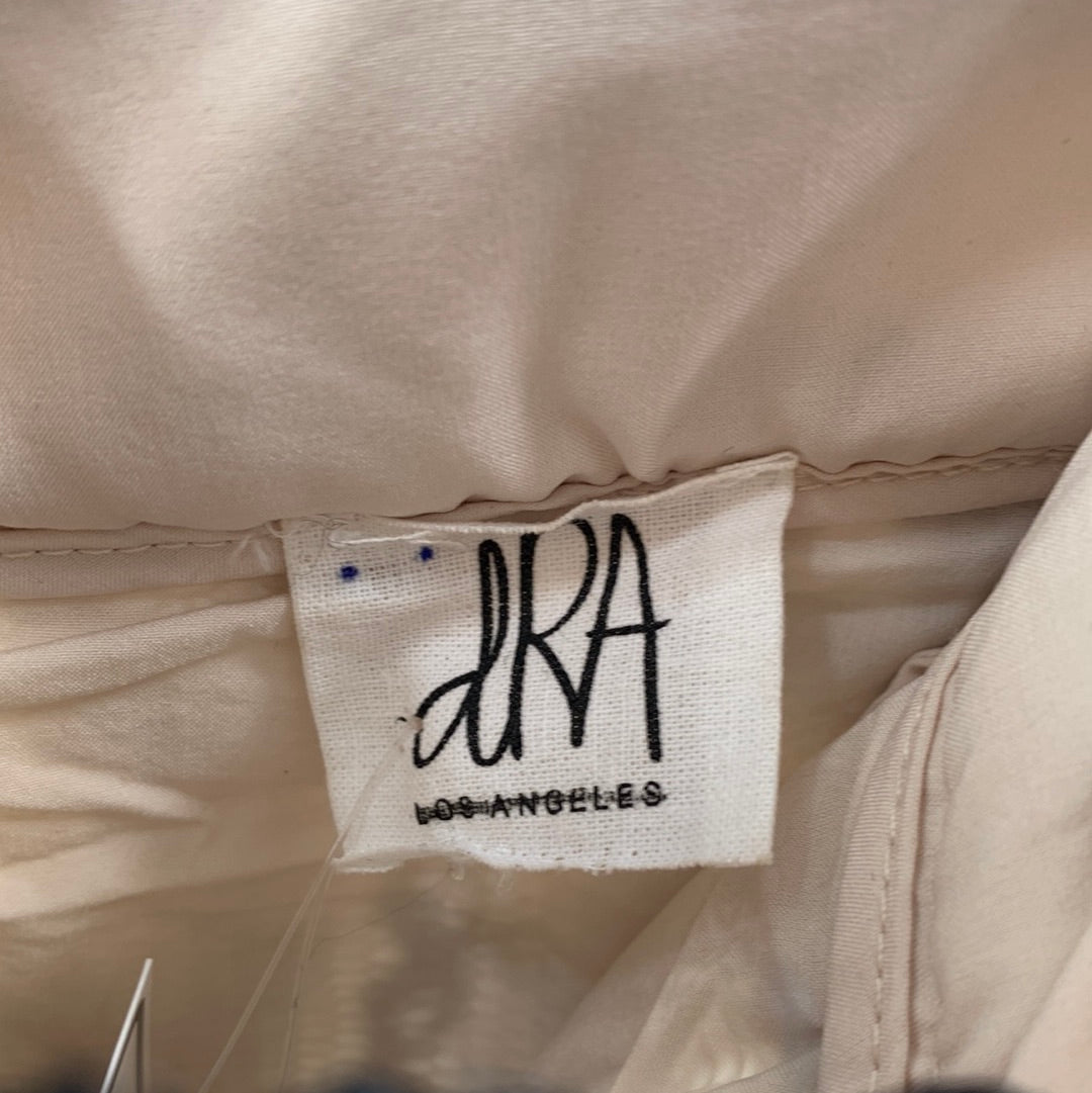 Anthropologie Beige Mesh with Embroidered Black Ribbon Pleated Skirt(Size XS)