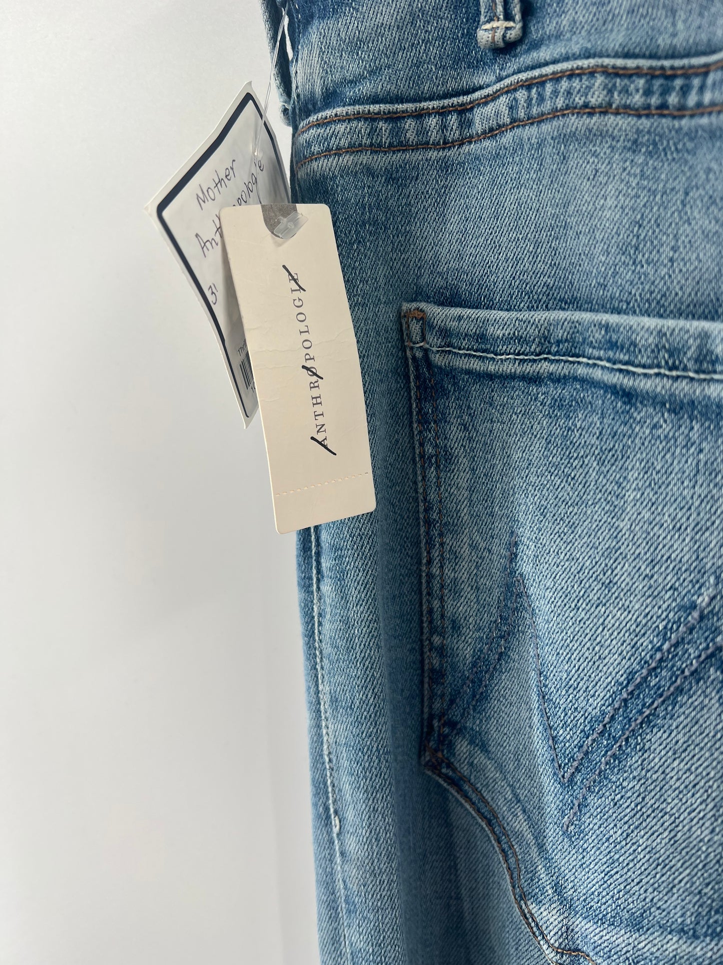 Mother Anthropologie Light Wash Jeans (Size 31)