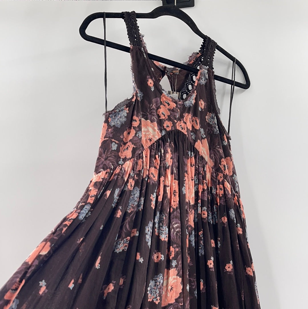 Free People Plum Floral Mini Dress (SzS)