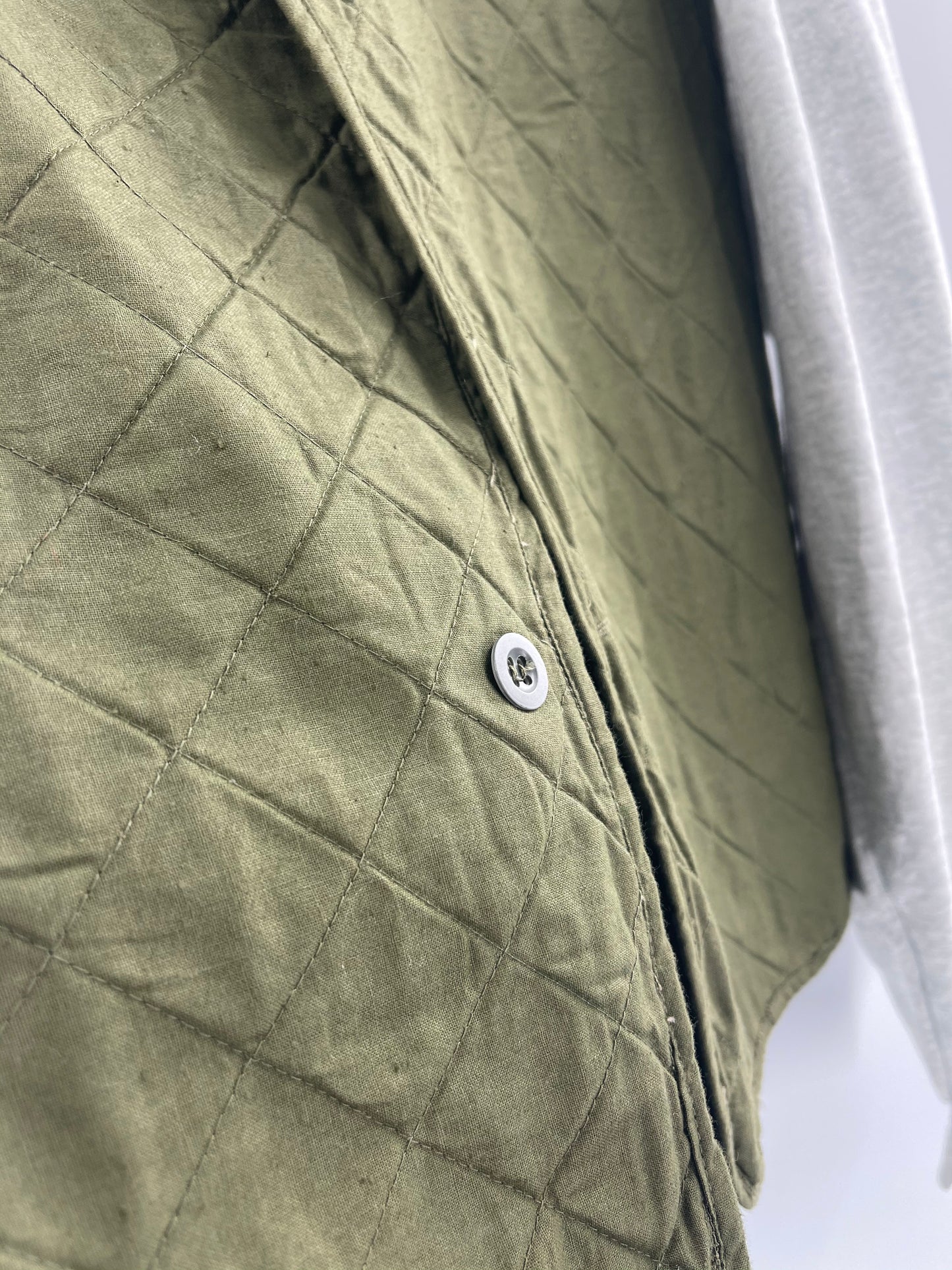 Urban Outfitters Renewal Olive Green With Gray Sleeves (Size L)