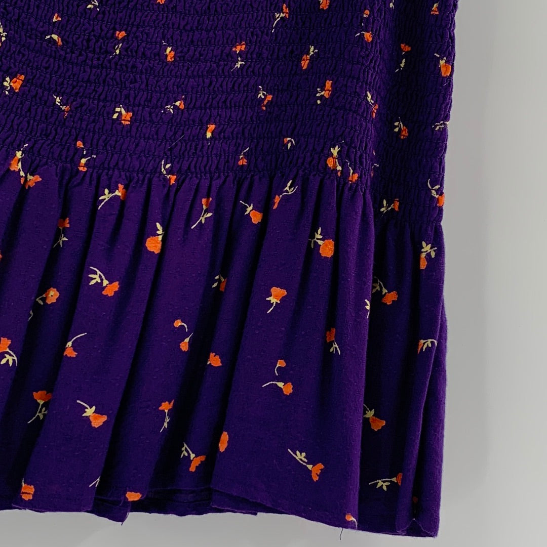 Urban Outfitters Violet Smocked Mini Skirt (Sz M)