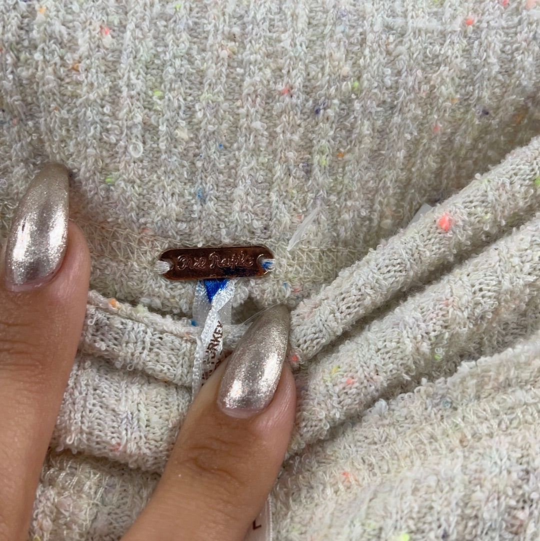 Free People Ribbed Cream Leggings